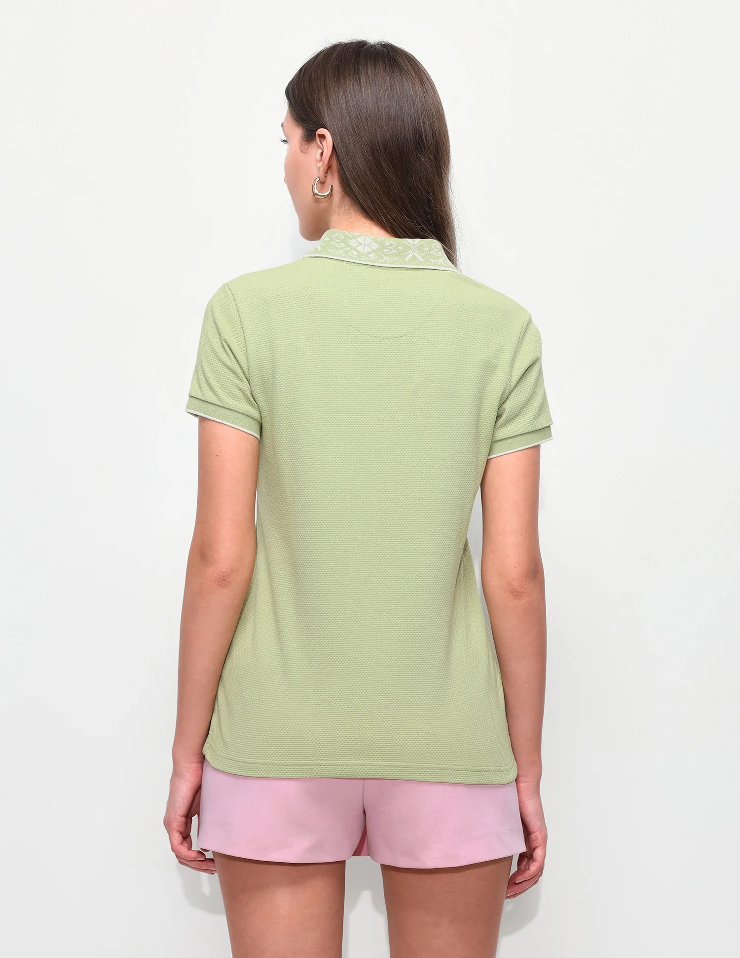 Textured Regular Fit Polo Shirt - Image 5