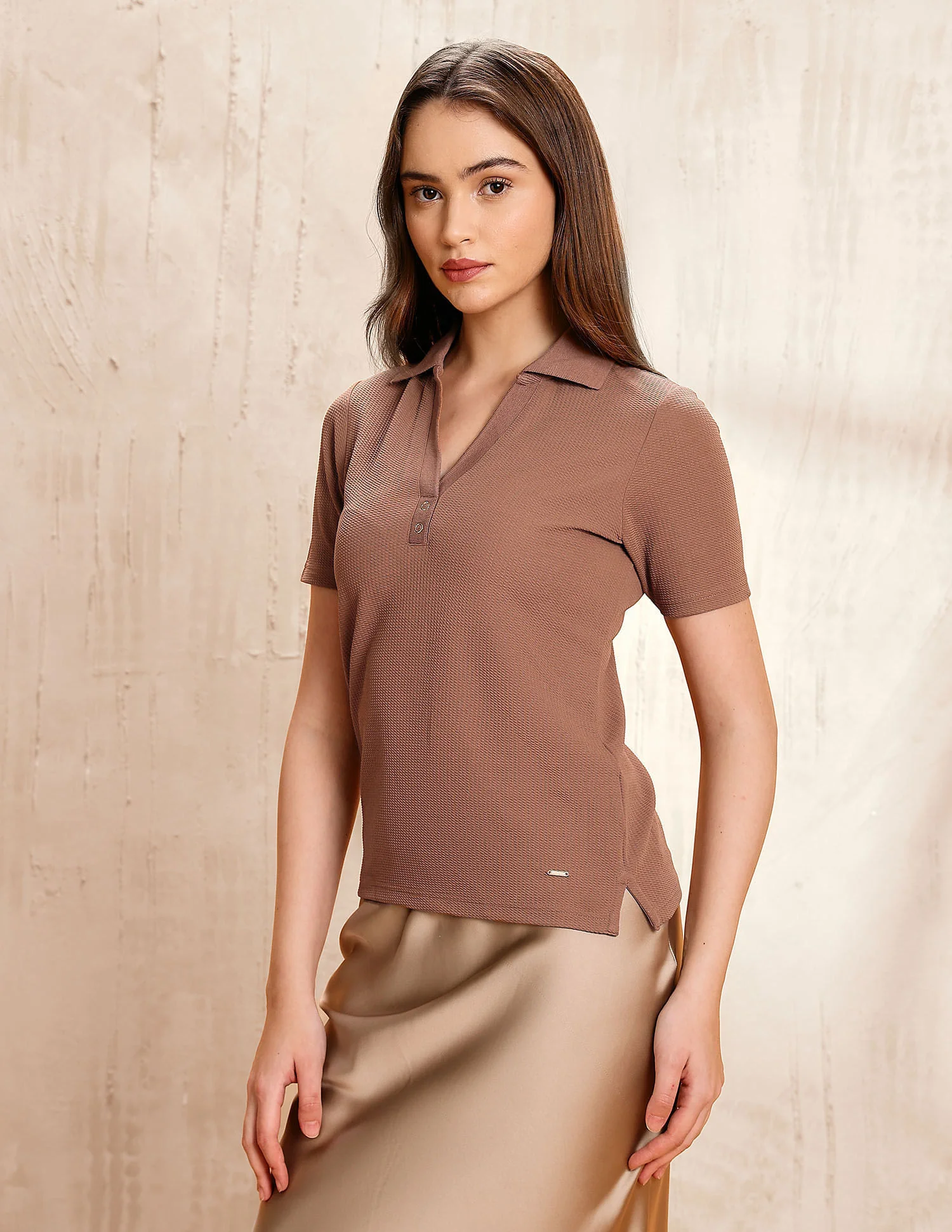 Textured Regular Fit Polo Shirt - Image 4