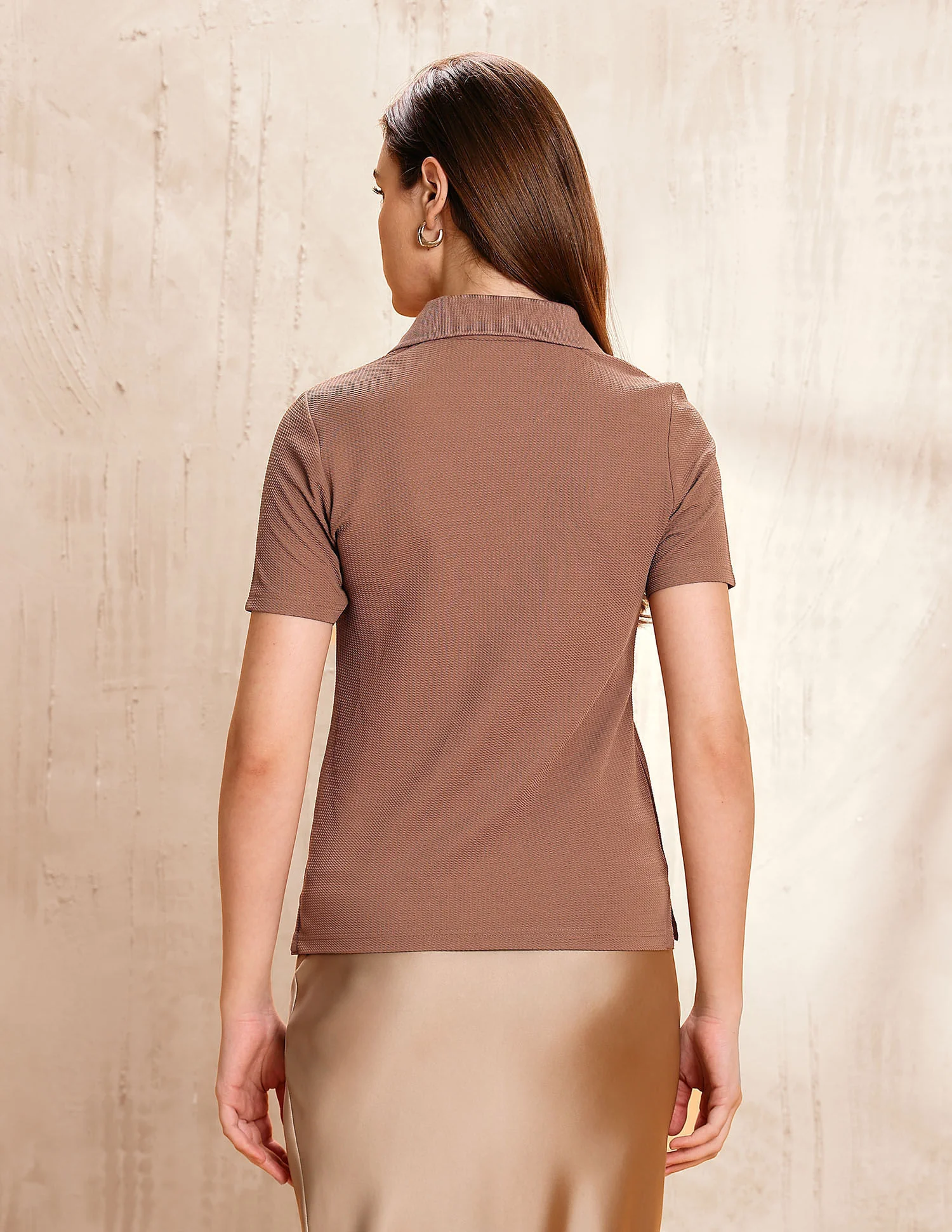 Textured Regular Fit Polo Shirt - Image 5