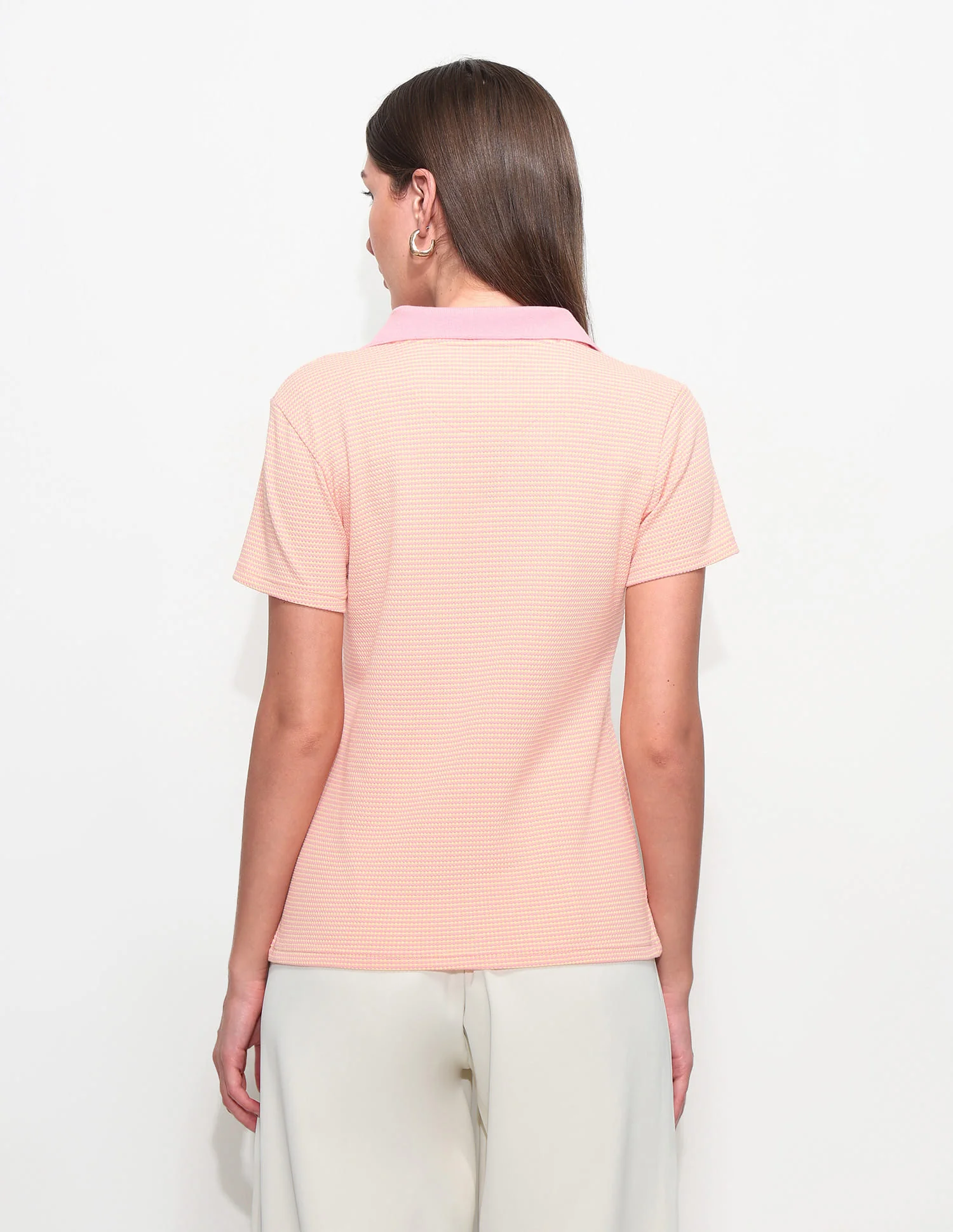 Textured Regular Fit Polo Shirt - Image 5