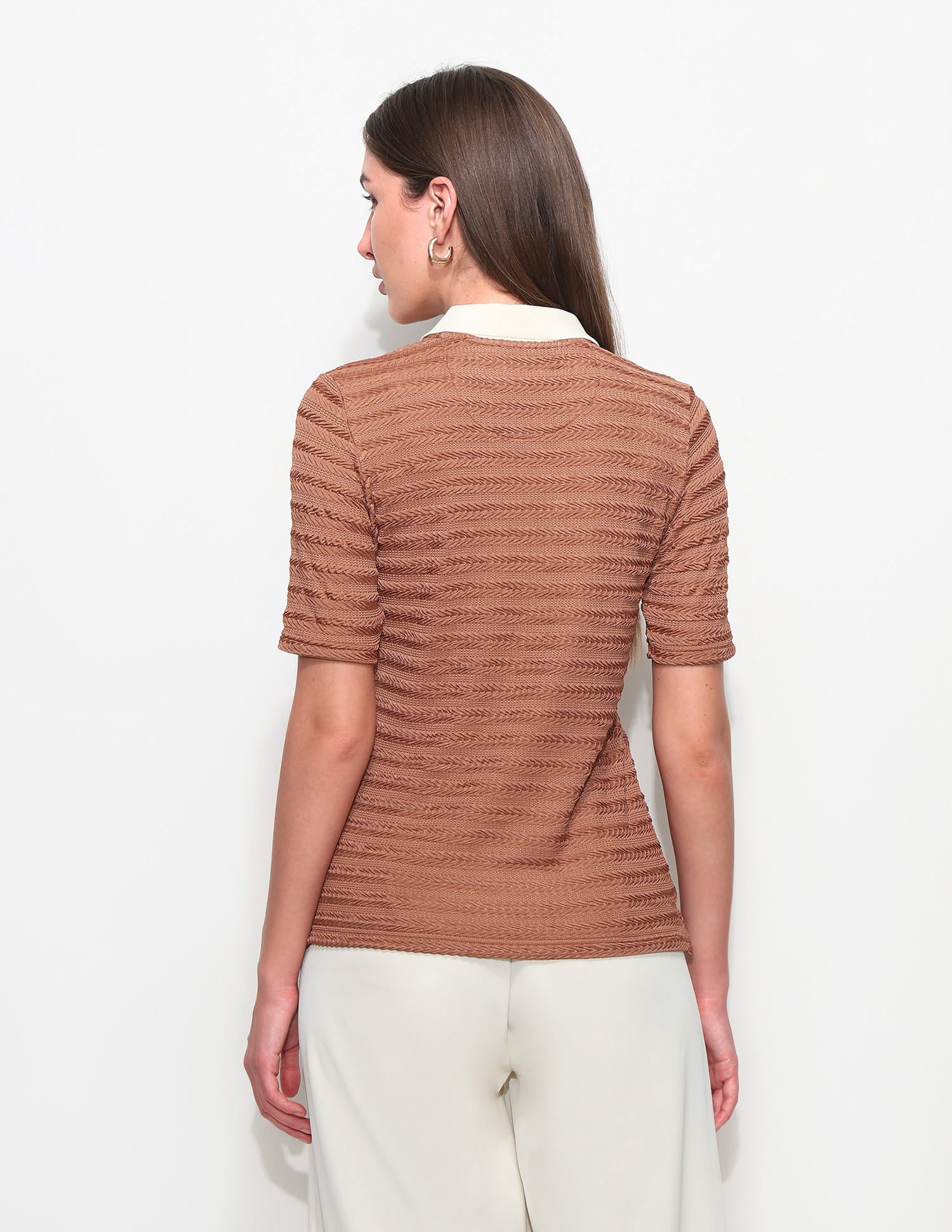 Textured Regular Fit Polo Shirt - Image 5