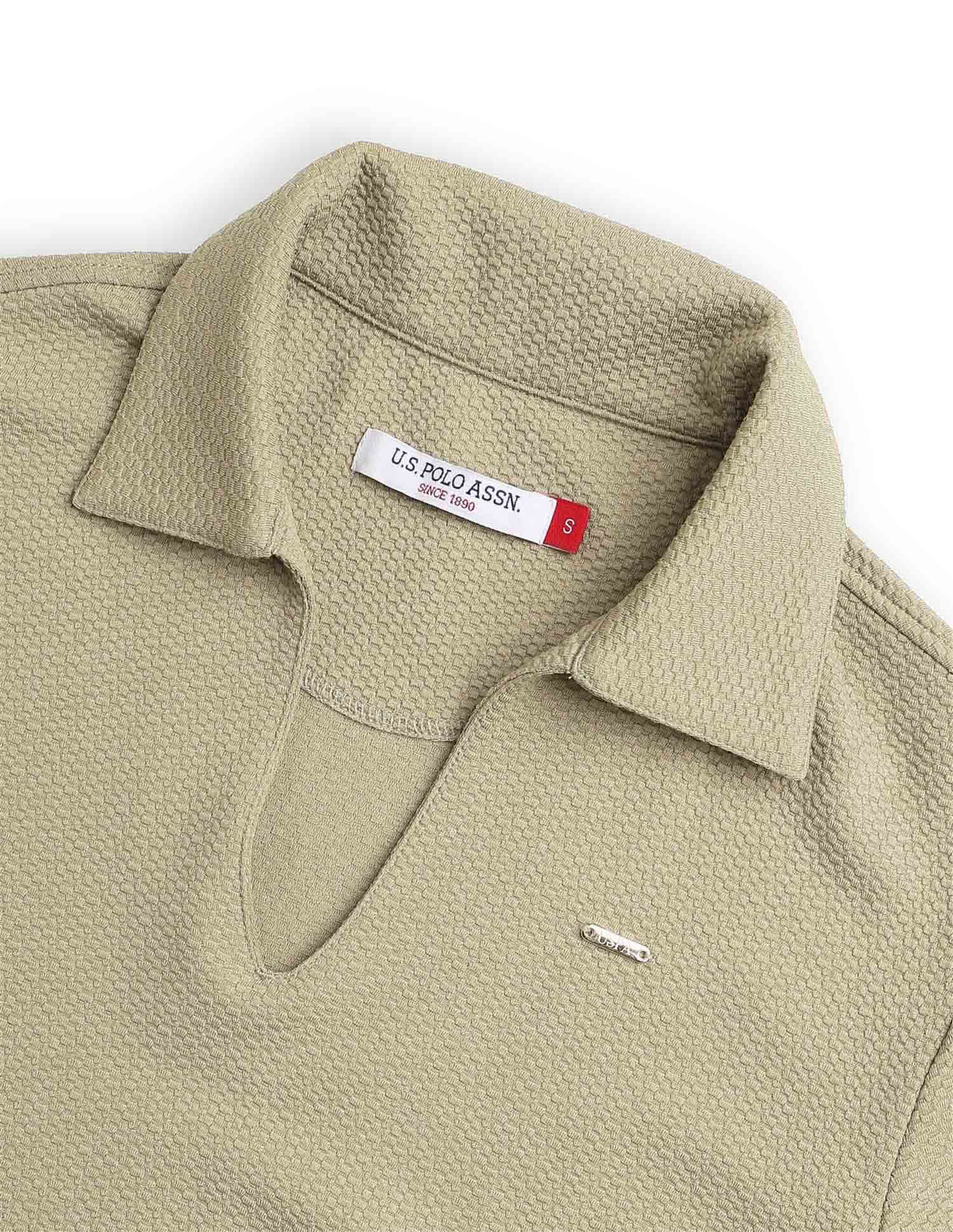 Textured Regular Fit Polo Shirt - Image 8