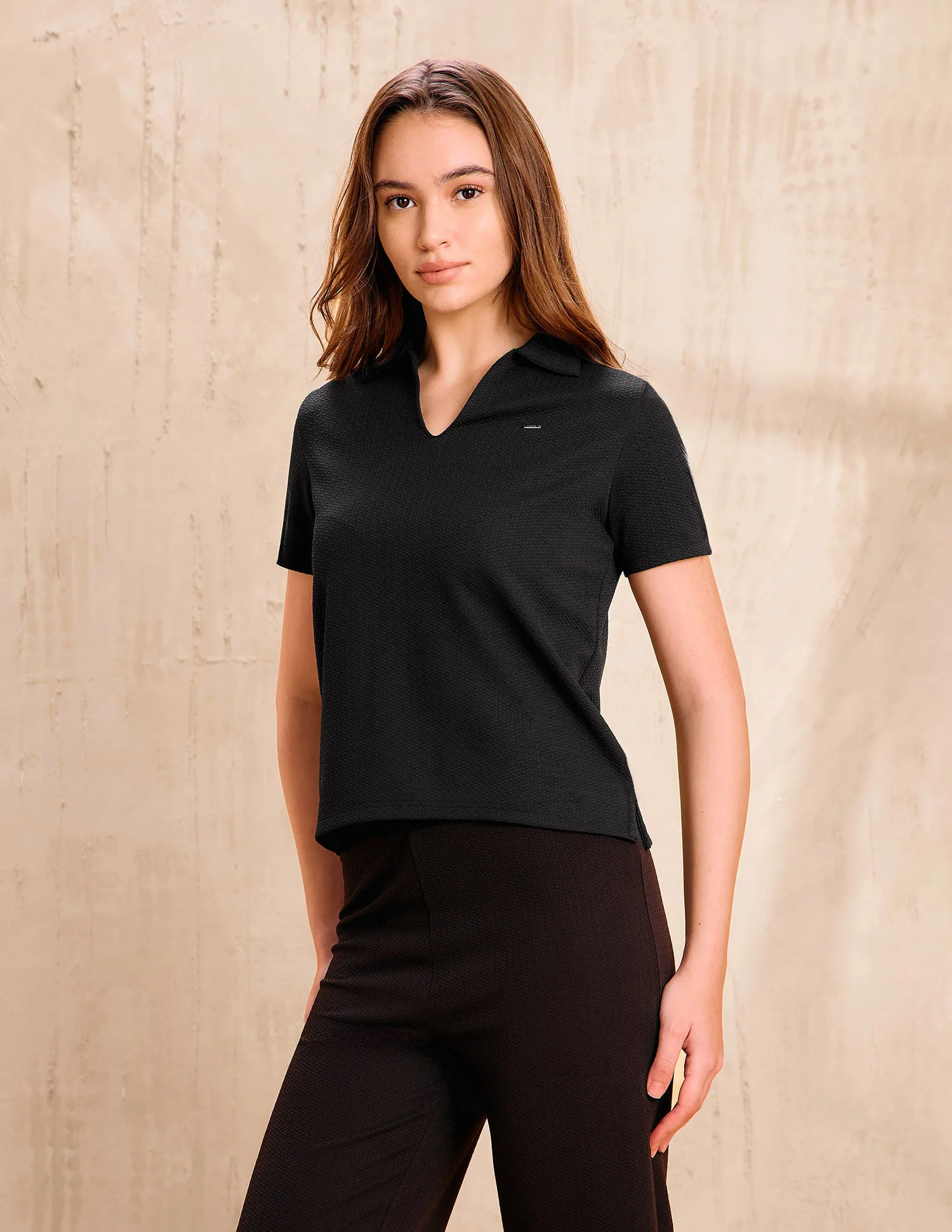 Textured Regular Fit Polo Shirt - Image 4