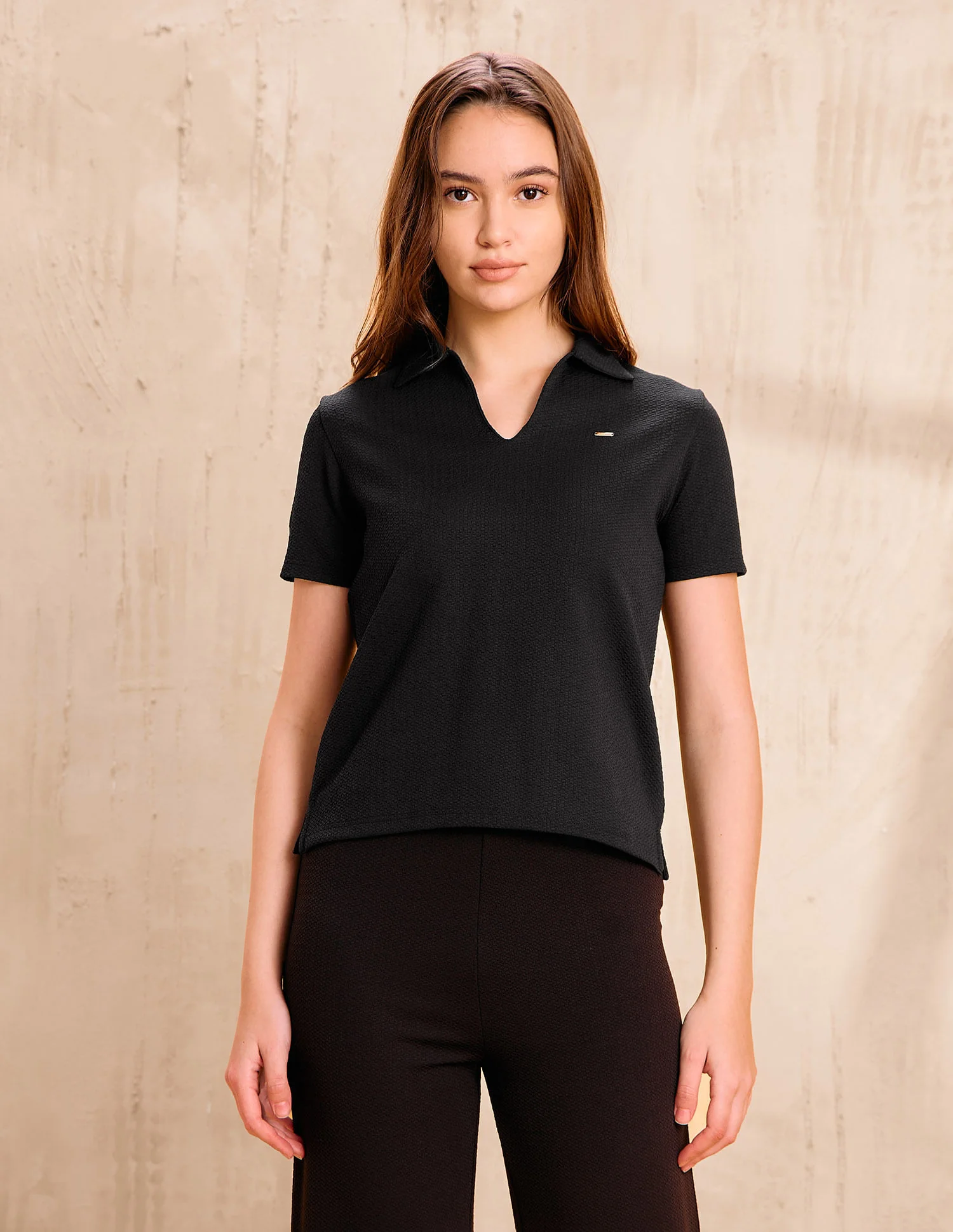 Textured Regular Fit Polo Shirt - Image 6