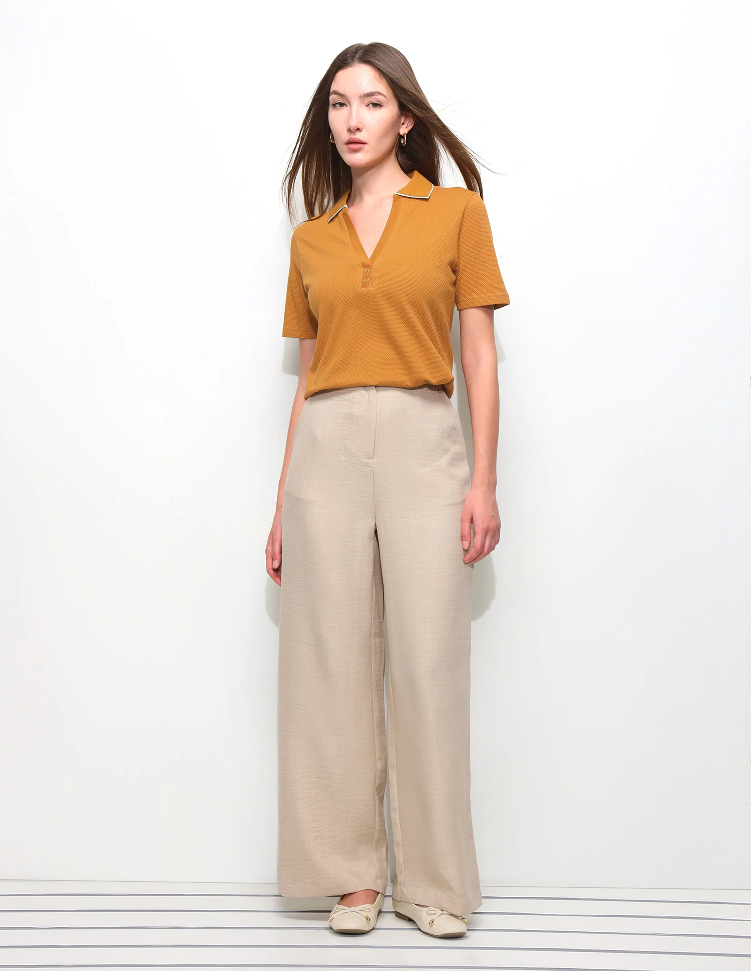 Textured Regular Fit Polo Shirt - Image 3