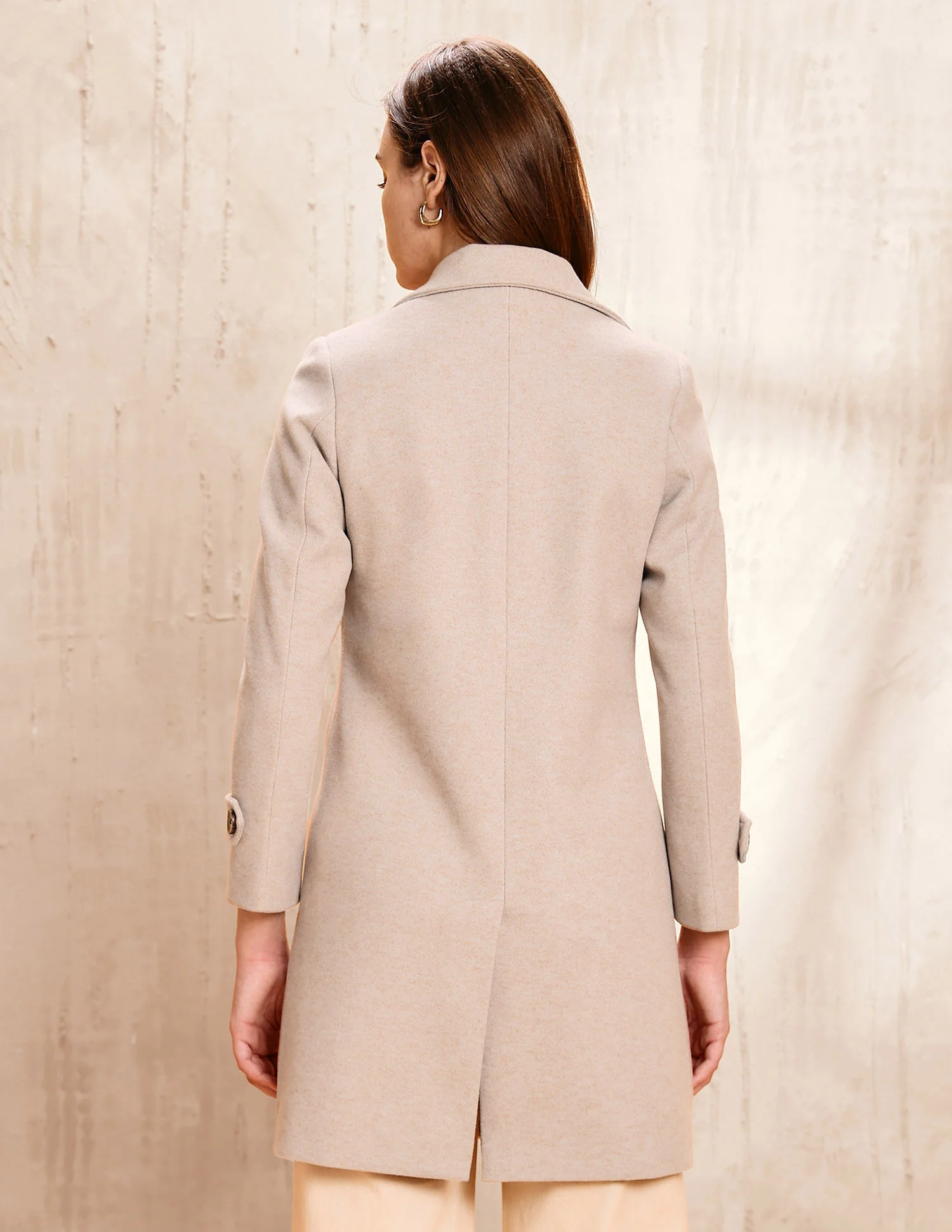 Textured Regular Fit Trench Coat - Image 5