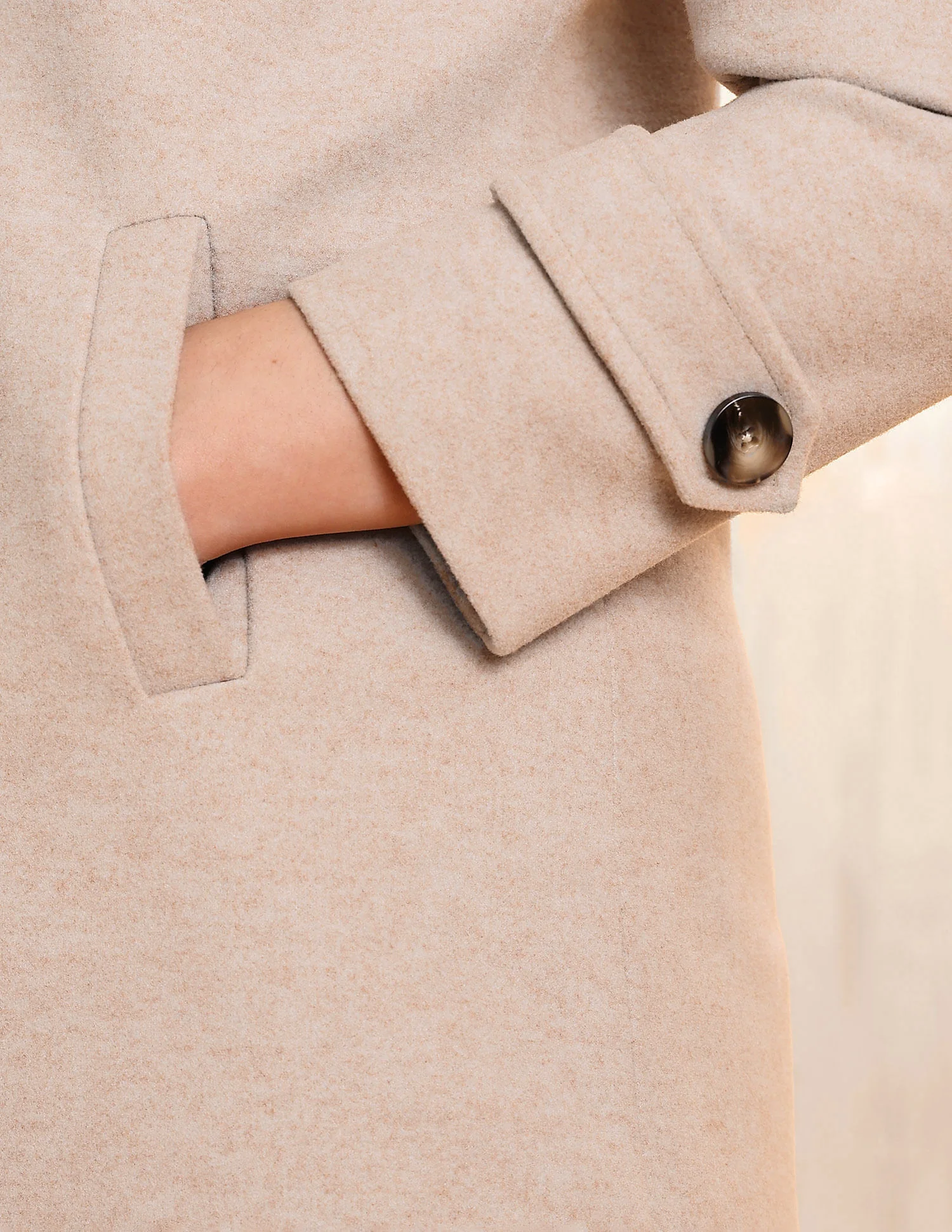 Textured Regular Fit Trench Coat - Image 8
