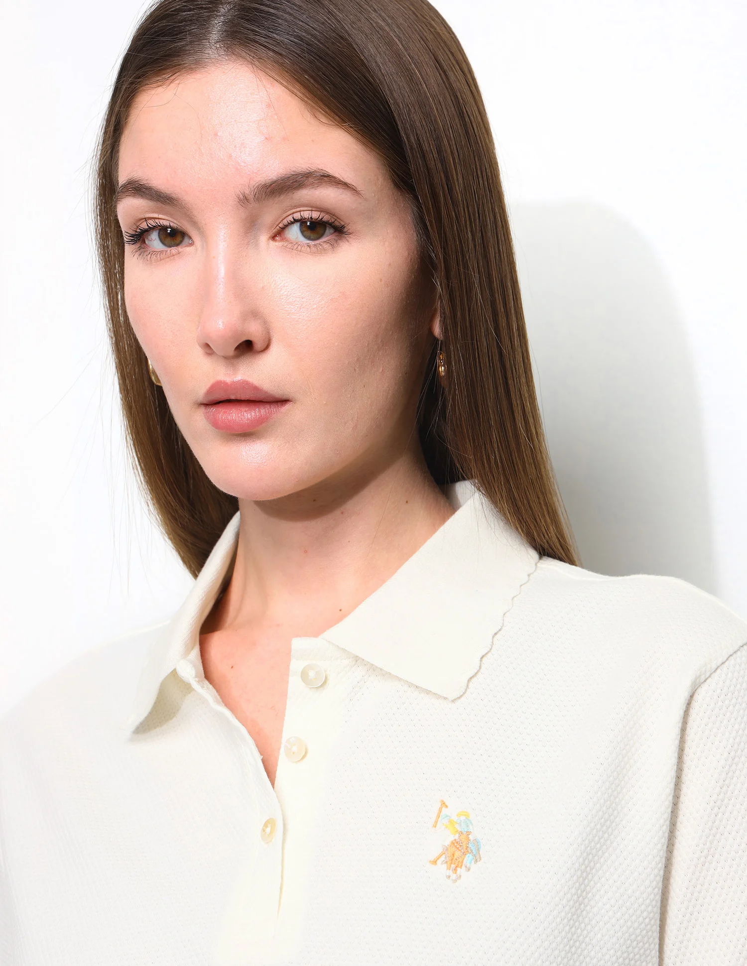 Textured Relaxed Fit Blouson Polo Shirt - Image 7