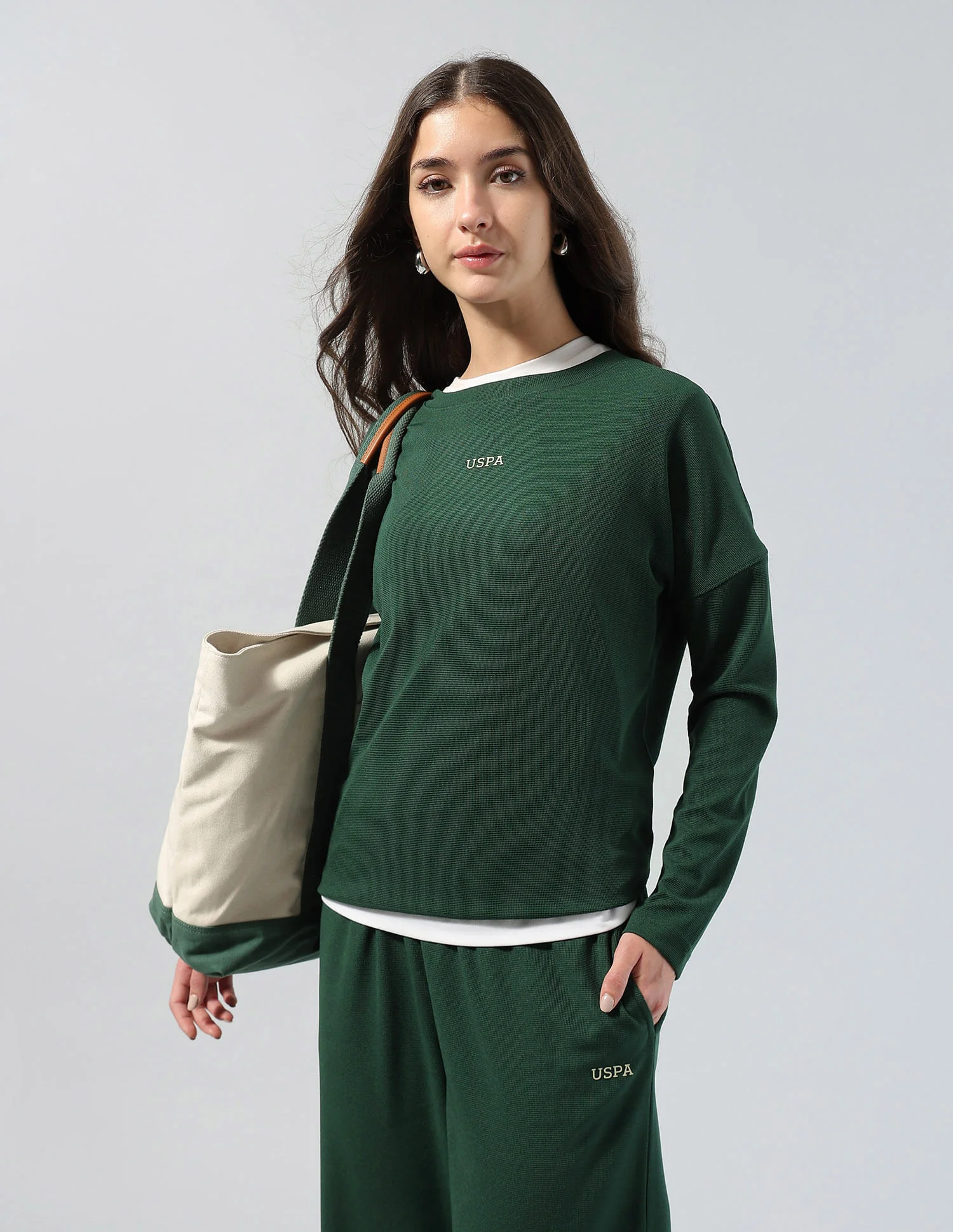 On The Go Textured Relaxed Fit Full Sleeves T-Shirt - Image 4
