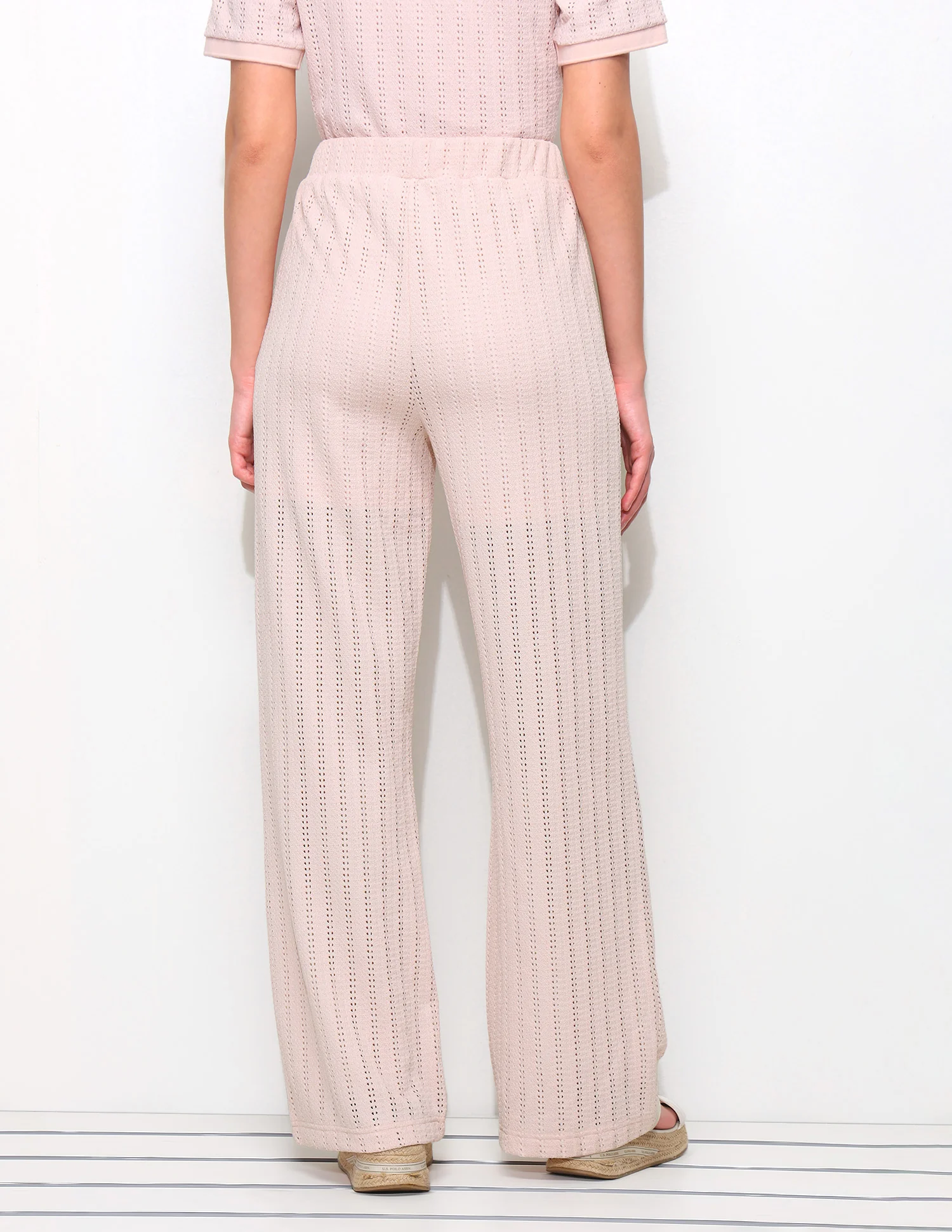 Textured Straight Fit Pants - Image 5