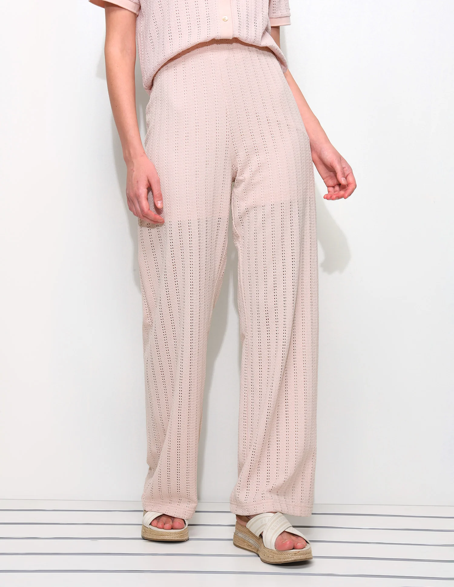 Textured Straight Fit Pants - Image 6