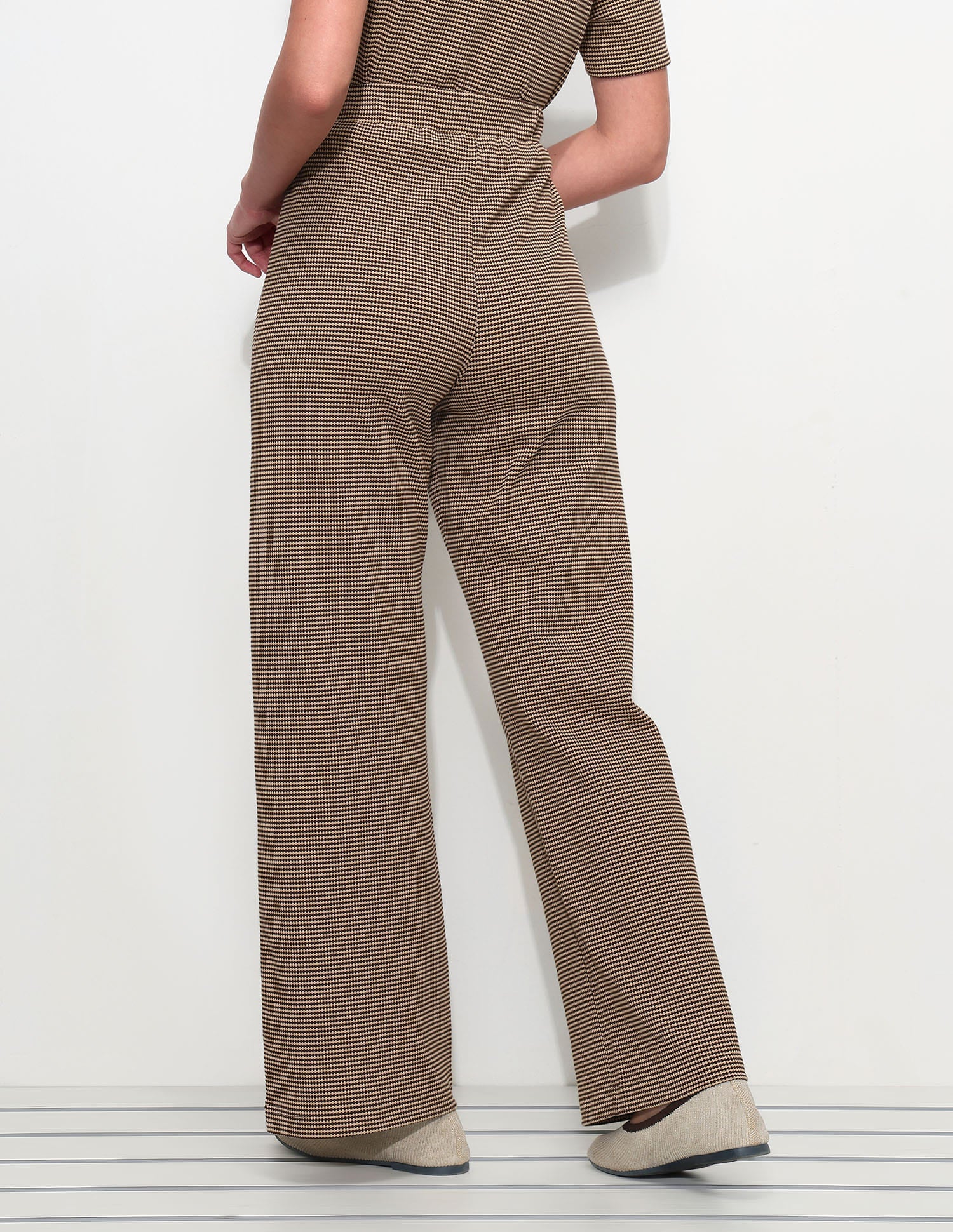 Textured Straight Fit Trousers - Image 5