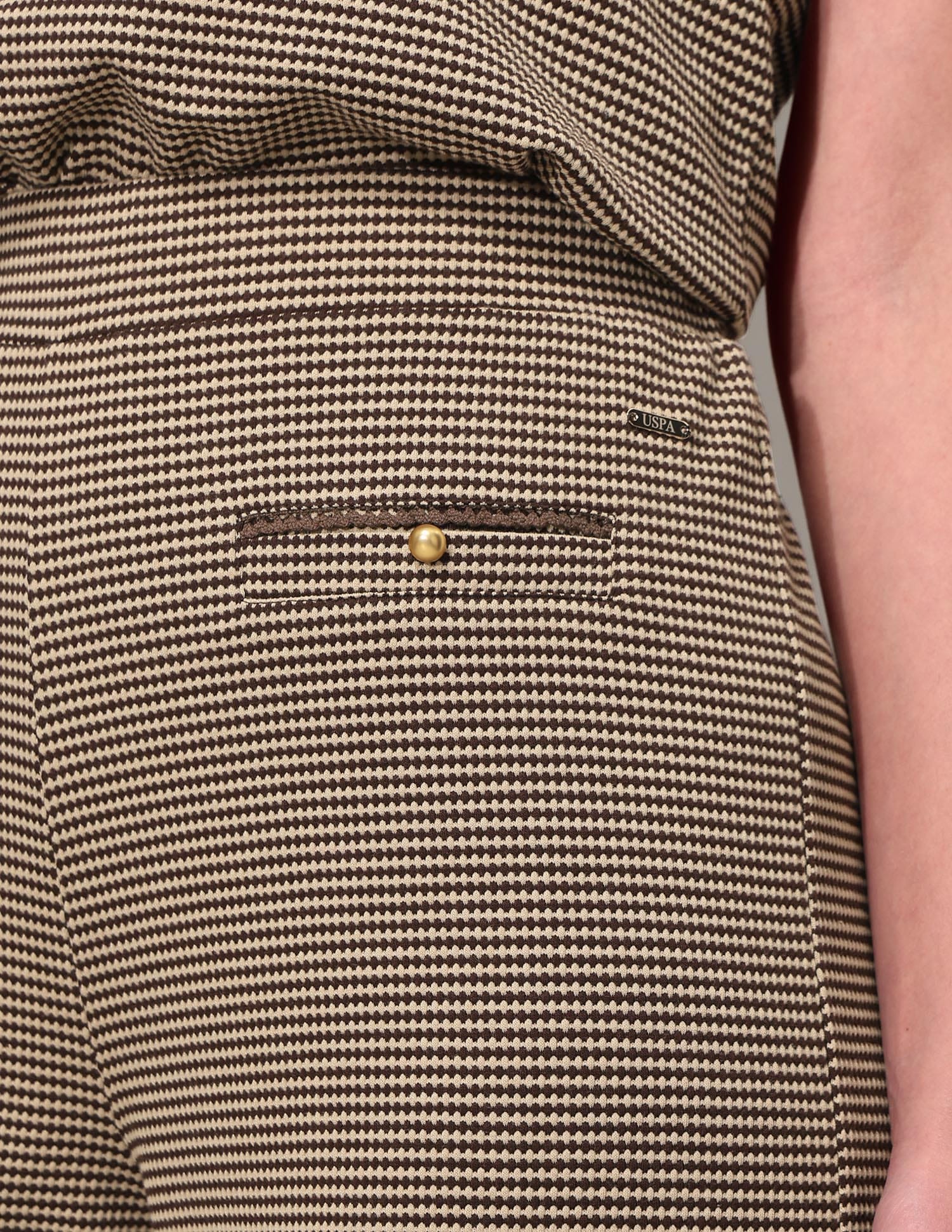Textured Straight Fit Trousers - Image 7