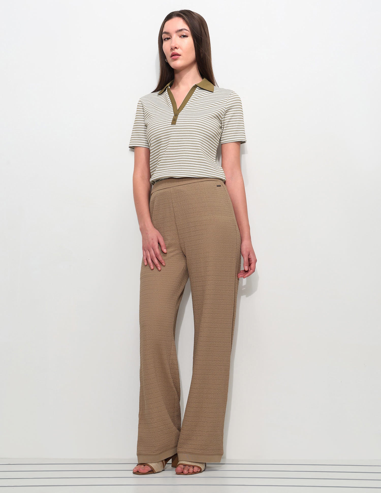Textured Stripes Polo Shirt - Image 3