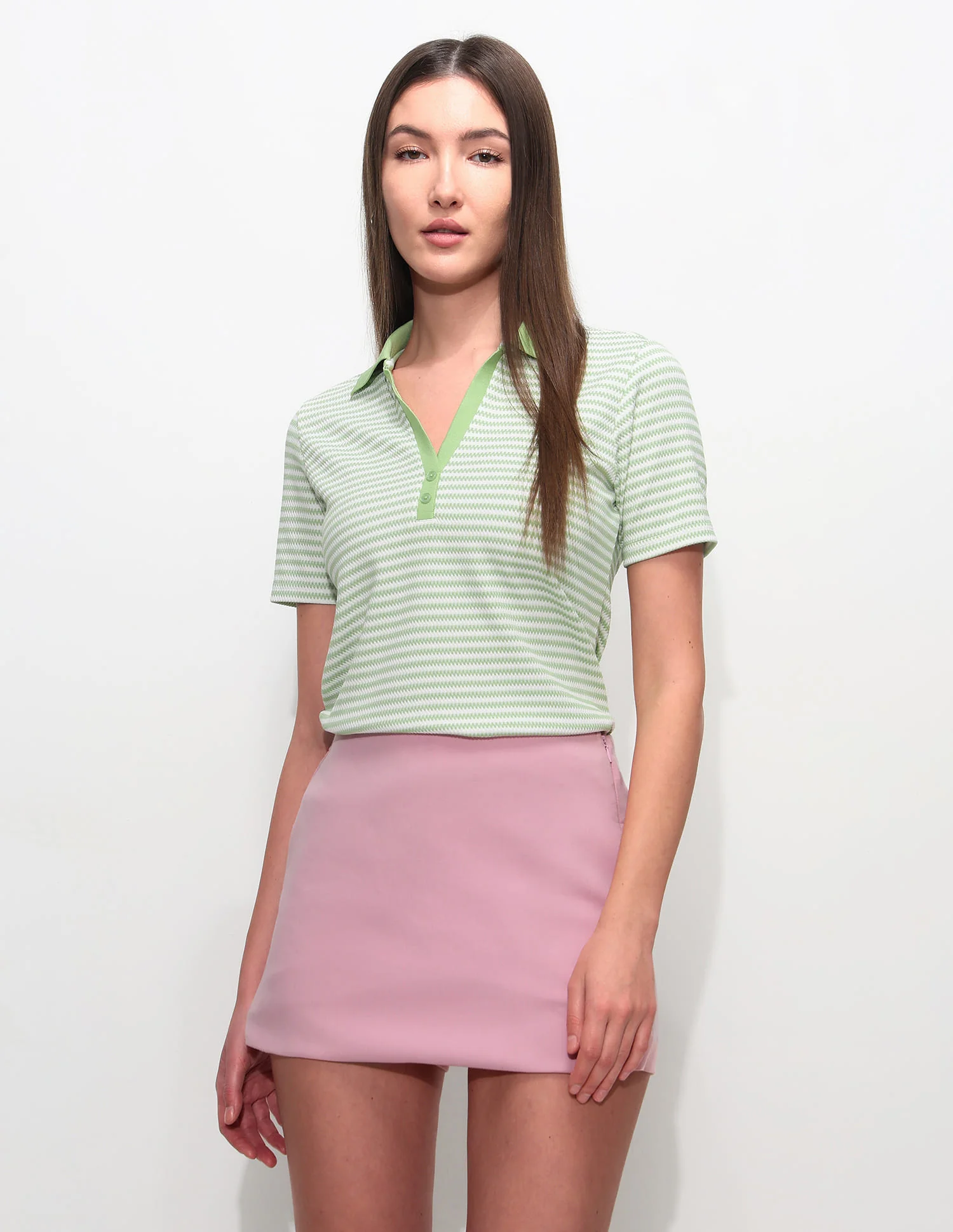 Textured Stripes Polo Shirt - Image 6