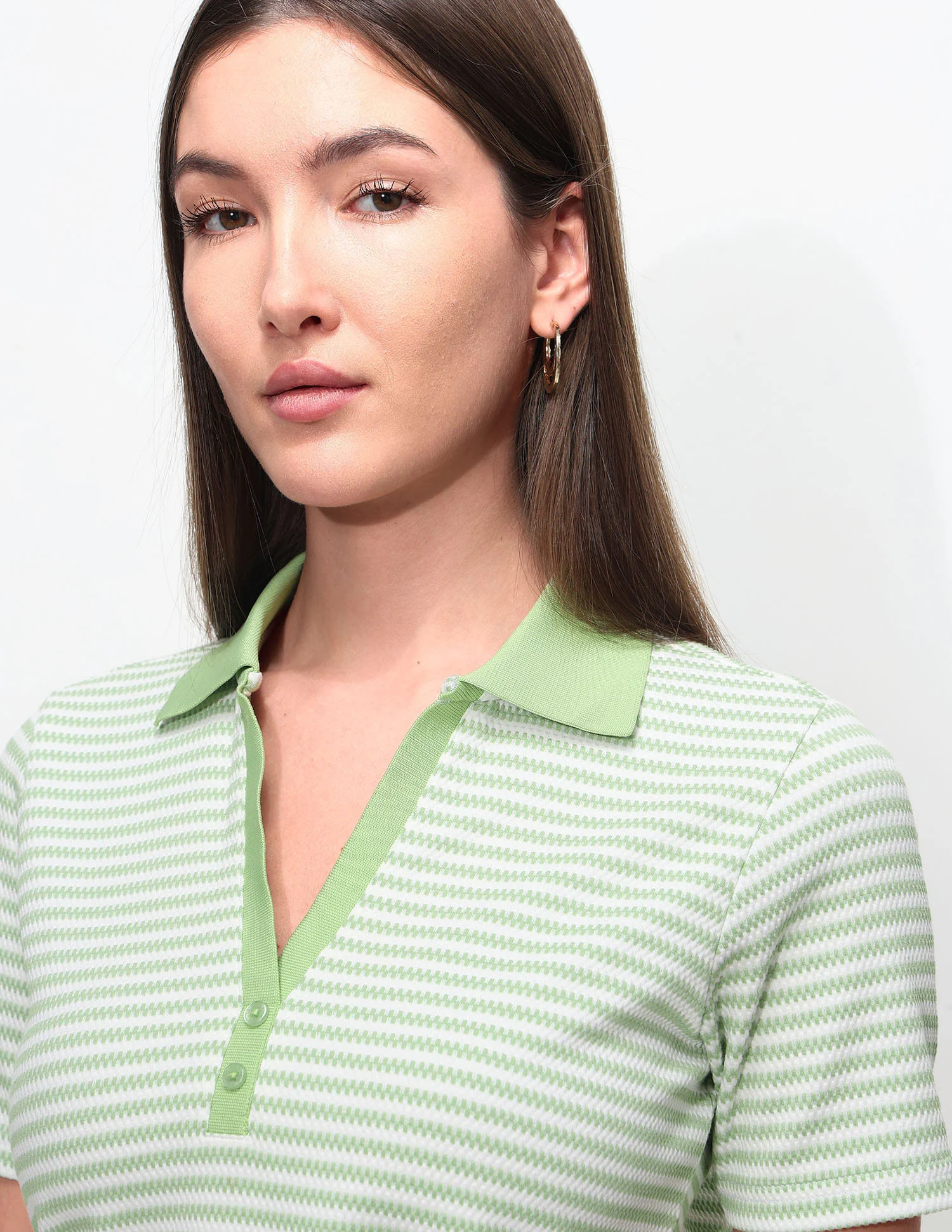 Textured Stripes Polo Shirt - Image 7