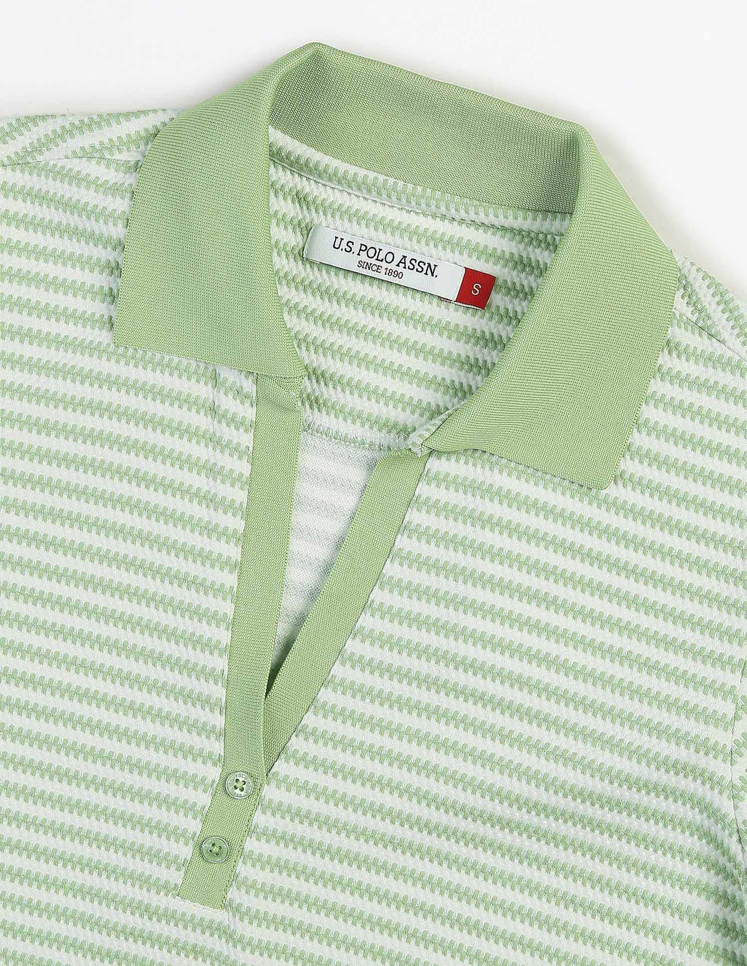 Textured Stripes Polo Shirt - Image 8