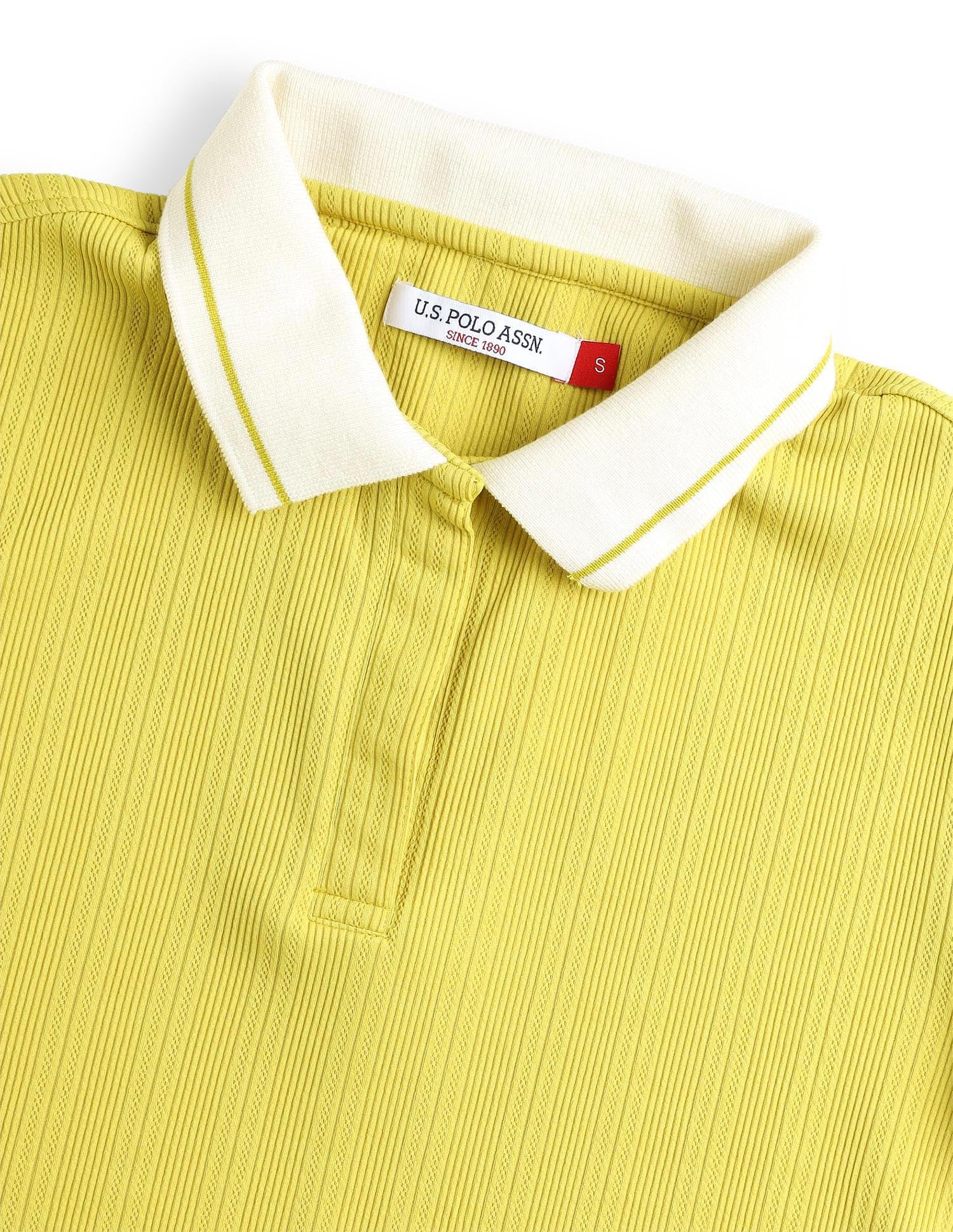 Textured Vertical Striped Regular Fit Polo Shirt - Image 8