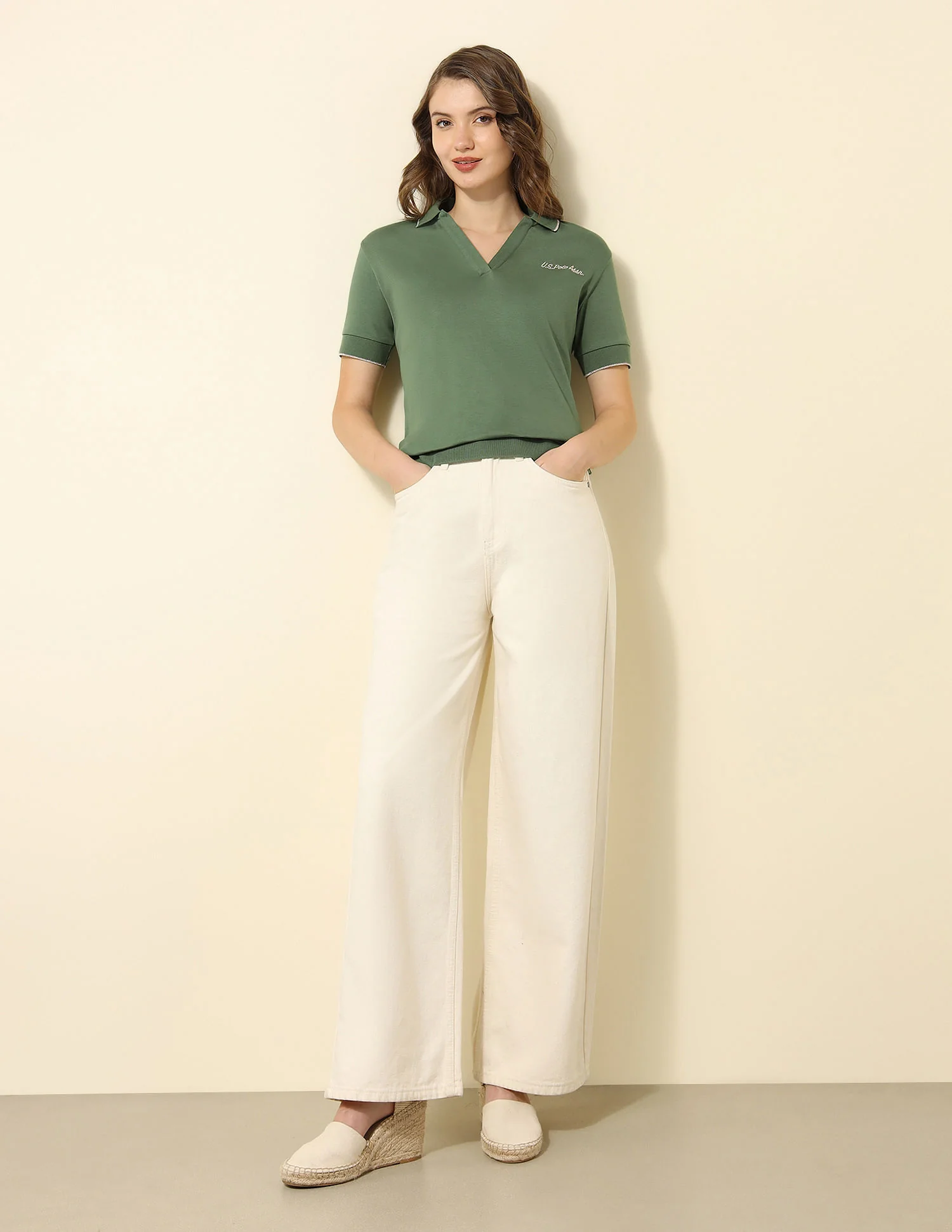 Tipped Collar Boxy Fit Polo Shirt - Image 3