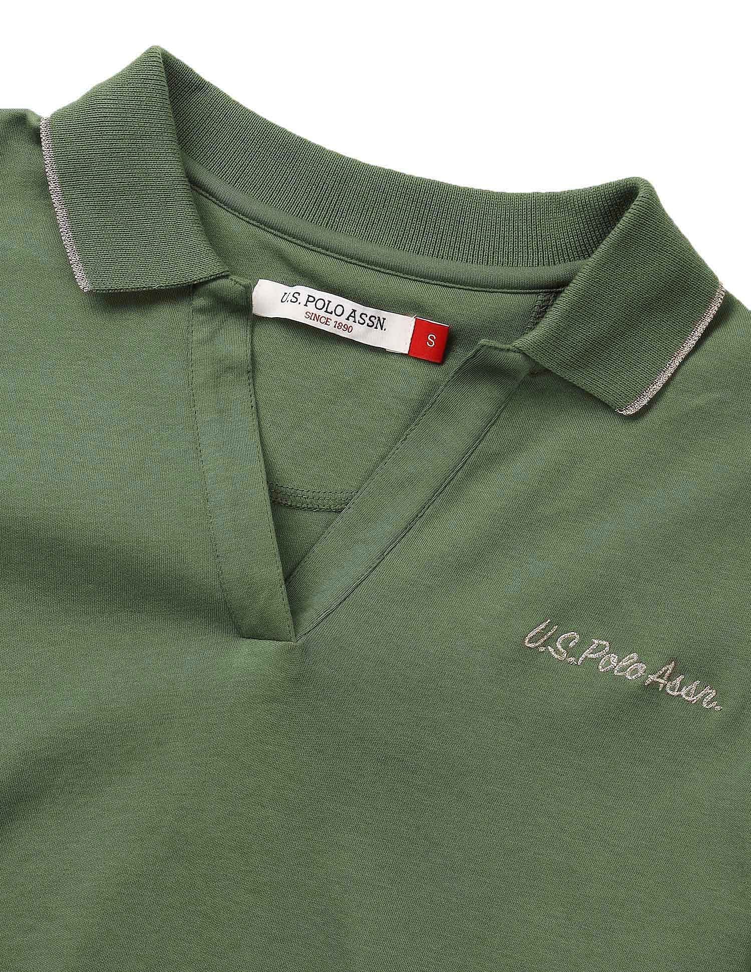 Tipped Collar Boxy Fit Polo Shirt - Image 8