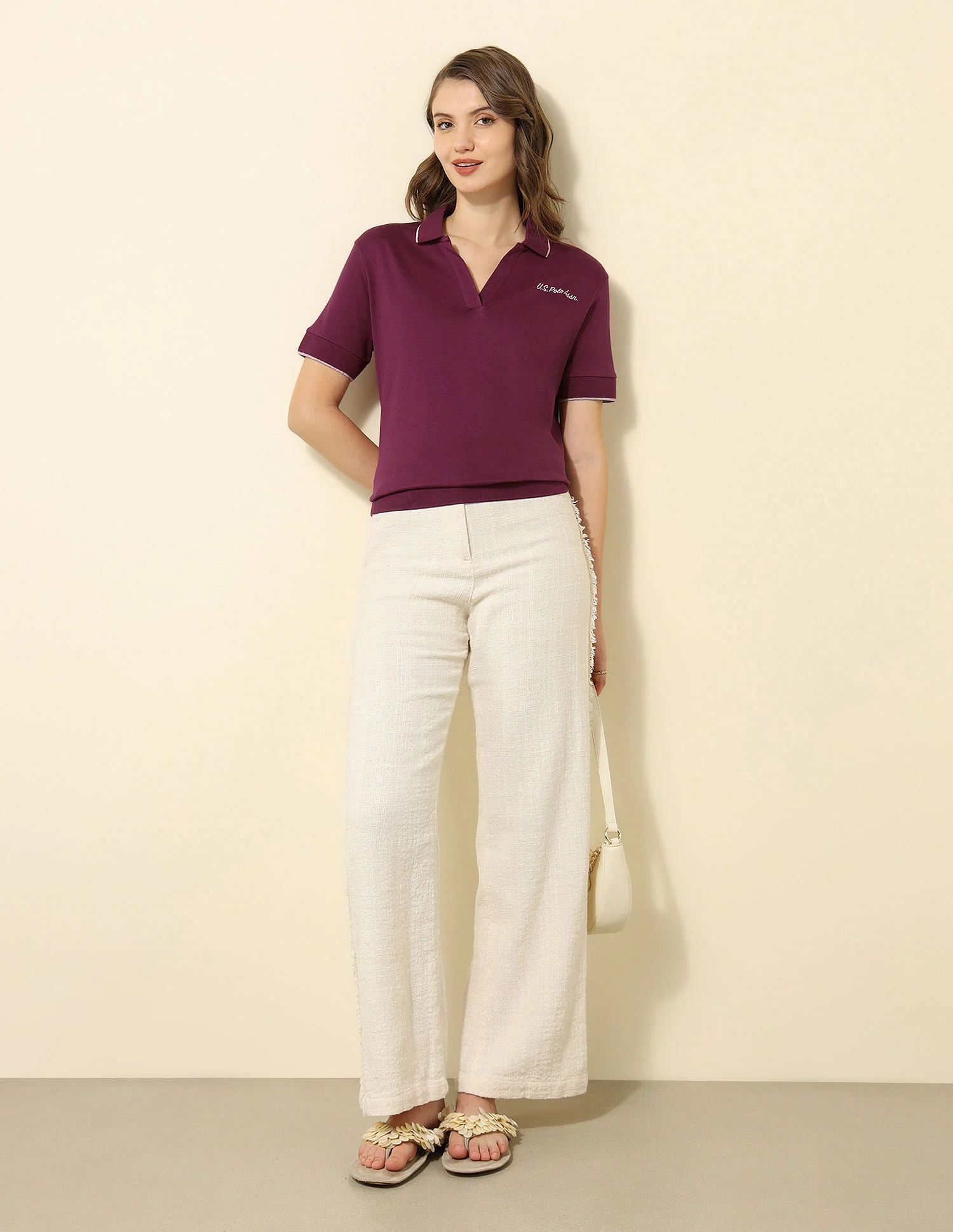 Tipped Collar Boxy Fit Polo Shirt - Image 3