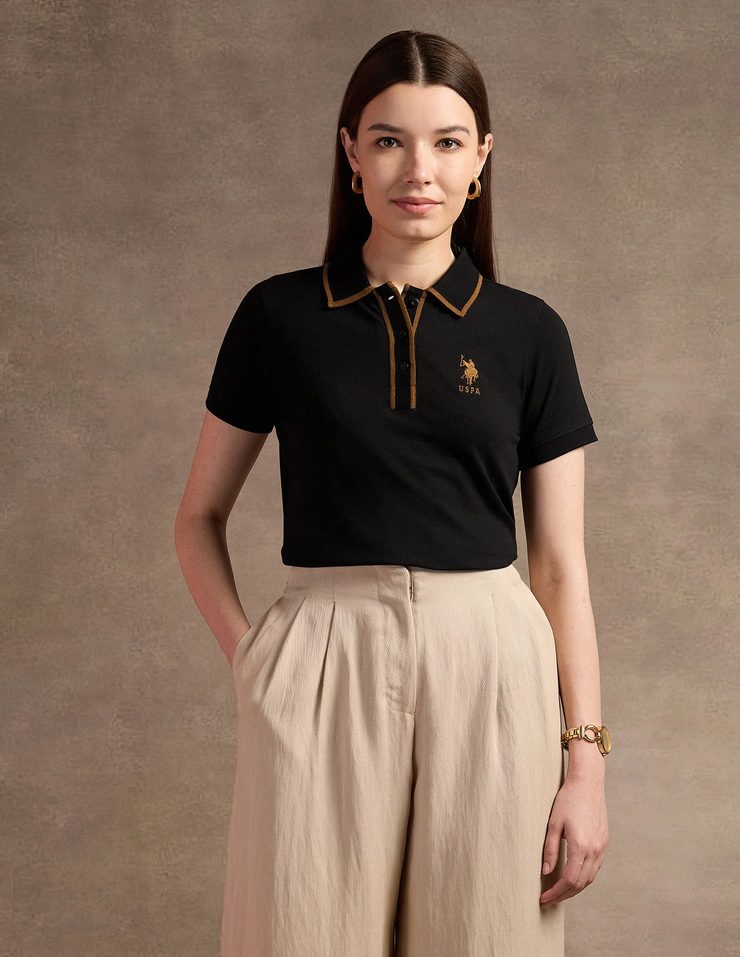 Tipped Placket Polo Shirt - Image 6