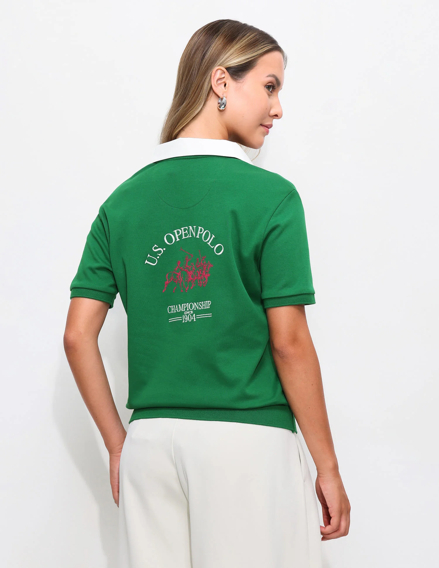Typography Printed Relaxed Fit Polo Shirt - Image 5