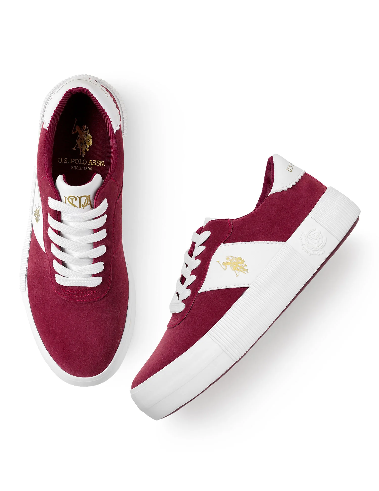U.S. Polo Assn. Women Cordela 3.0 Colourblocked Comfort Insole Sneakers - Image 3