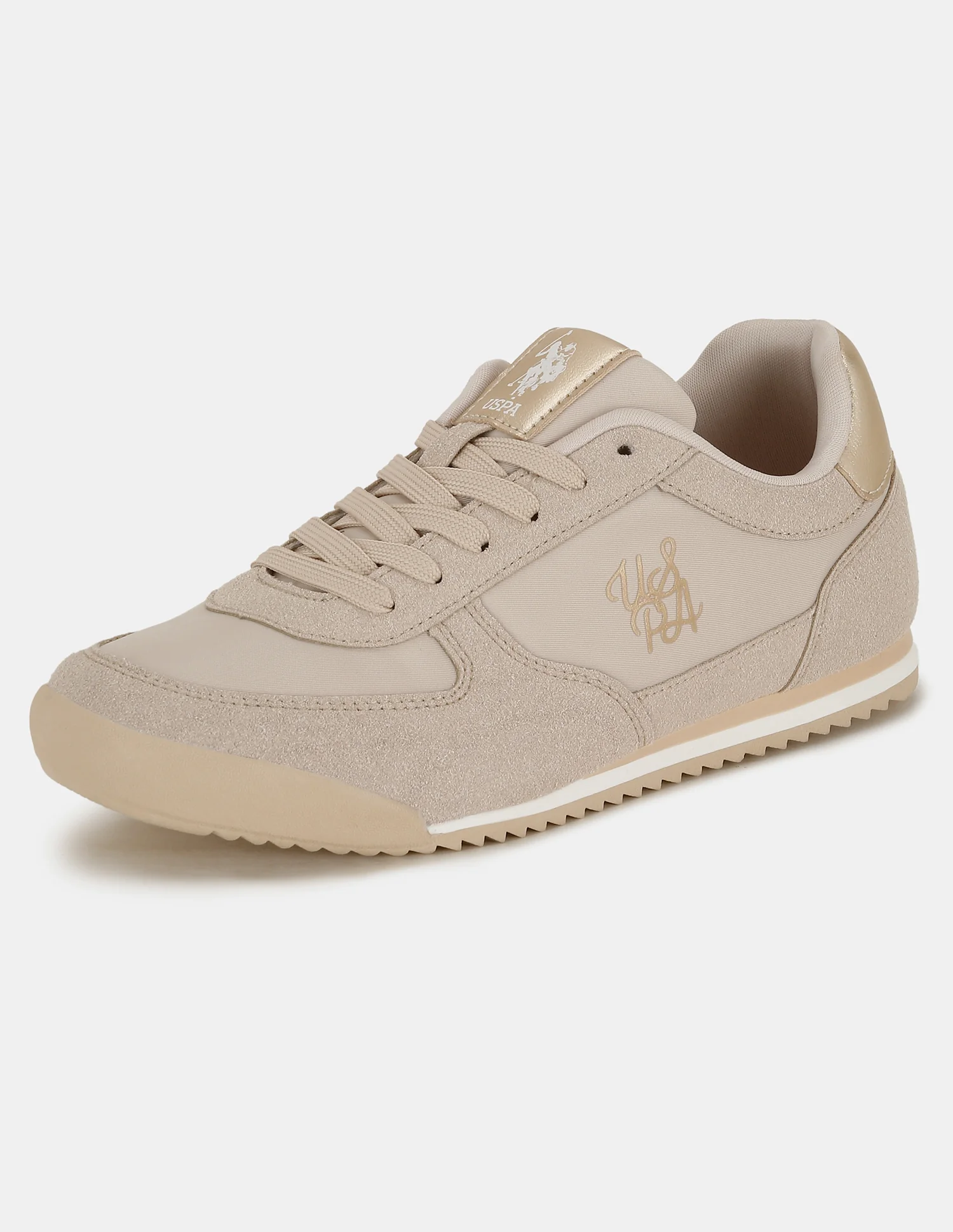 U.S. Polo Assn. Women Eduarda Textured Lace Up Sneakers - Image 4