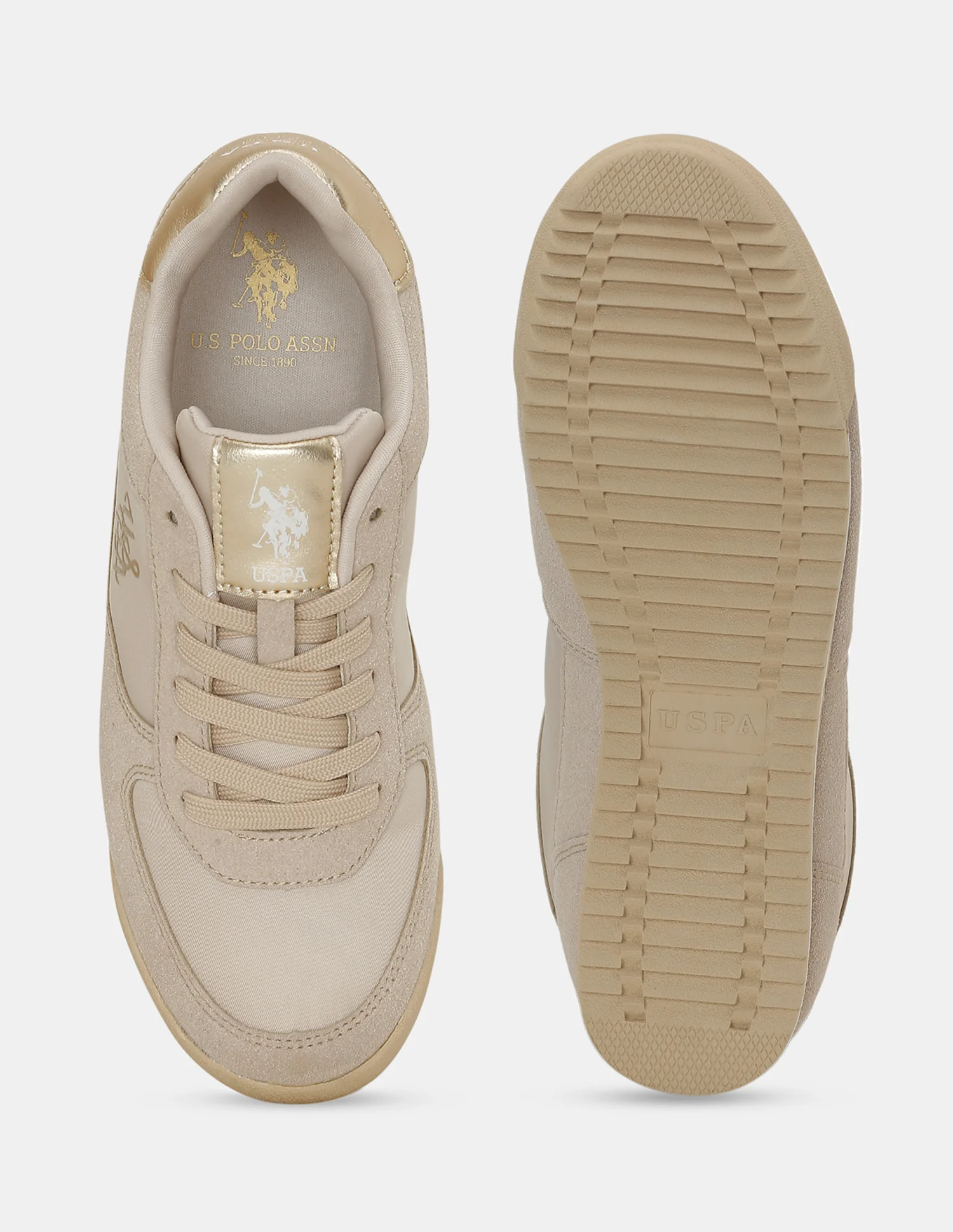 U.S. Polo Assn. Women Eduarda Textured Lace Up Sneakers - Image 7