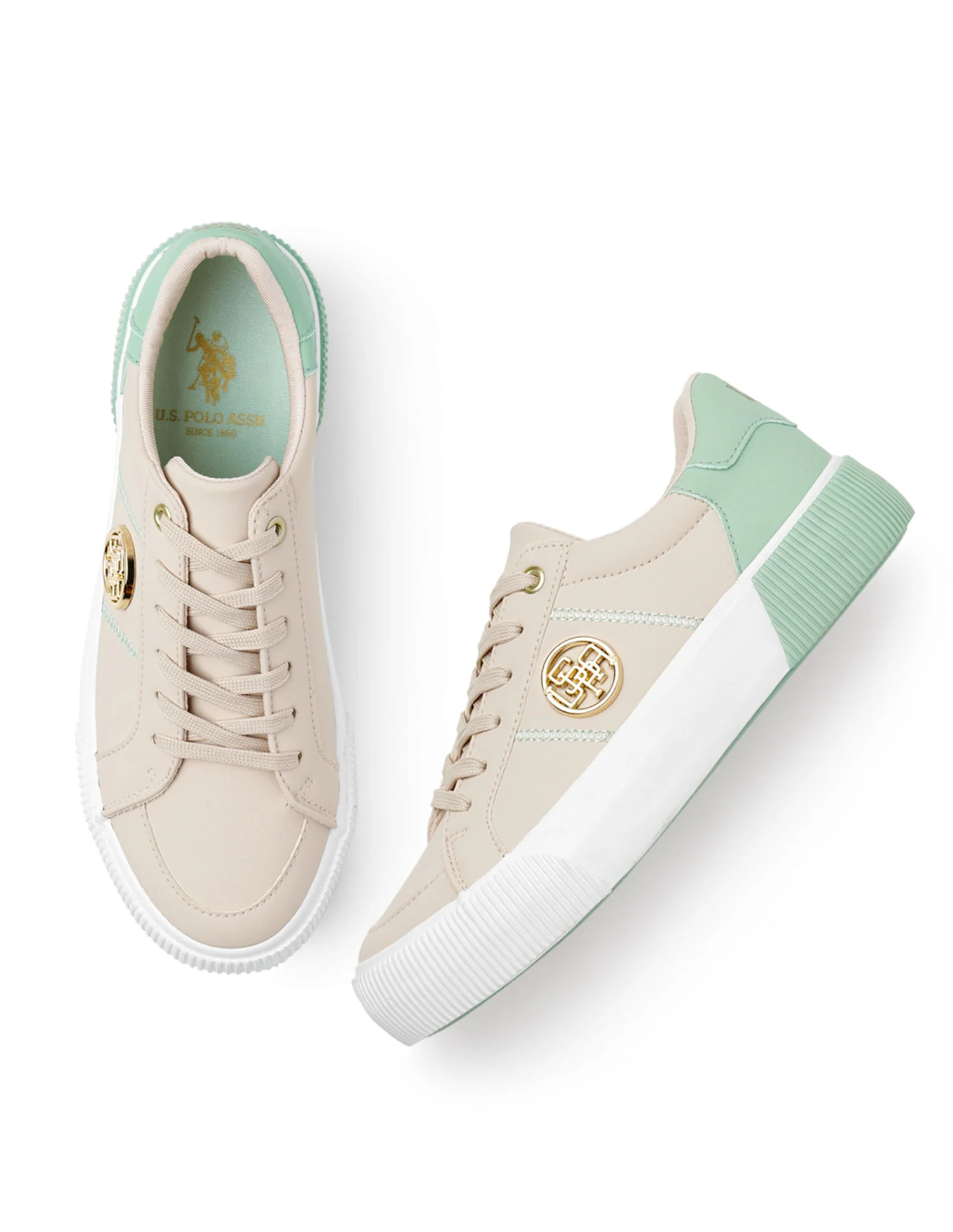U.S. Polo Assn. Women Katy 3.0 Colourblock Sneakers with Textured Sole - Image 3