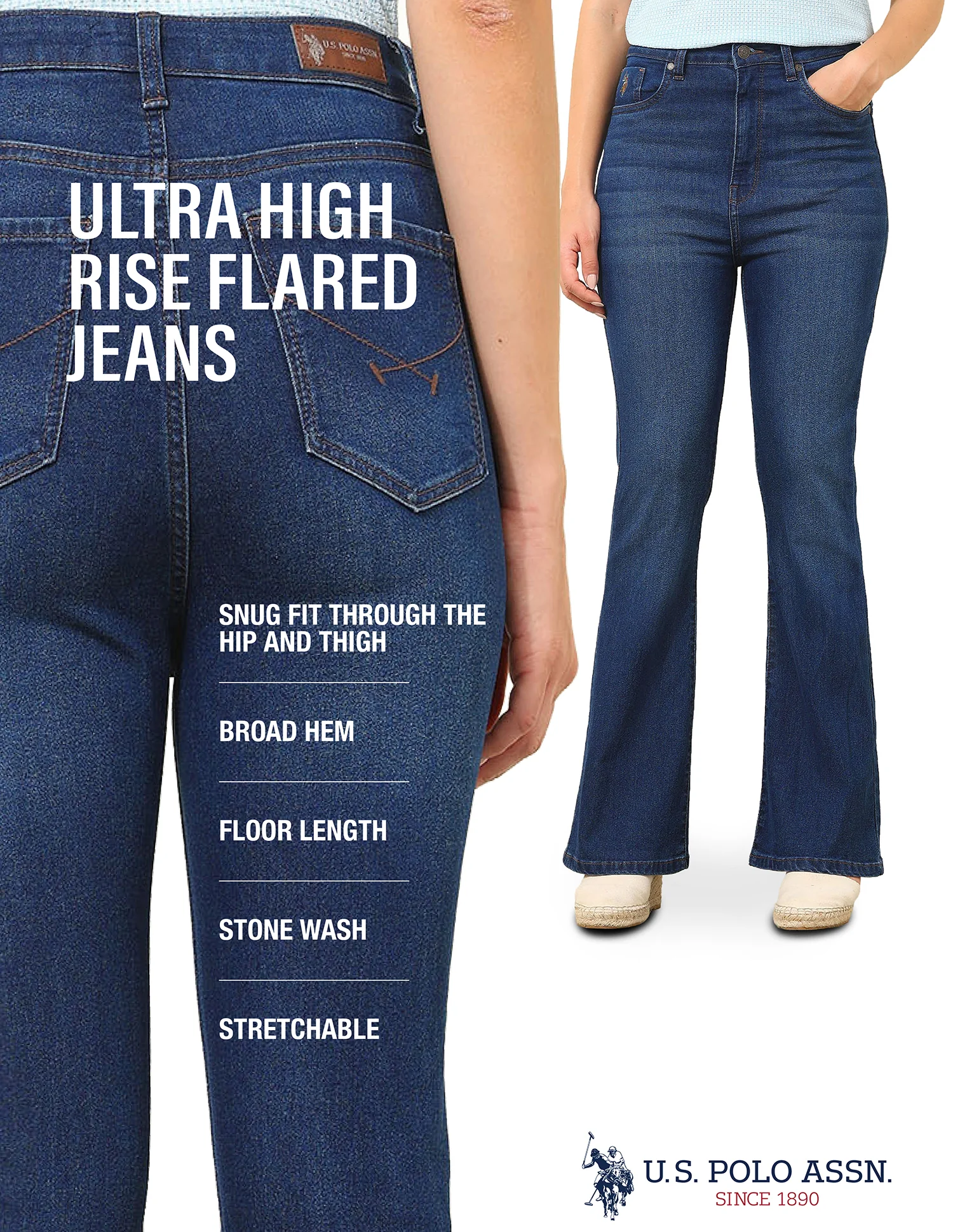Ultra-High Rise Flared Fit Jeans - Image 9
