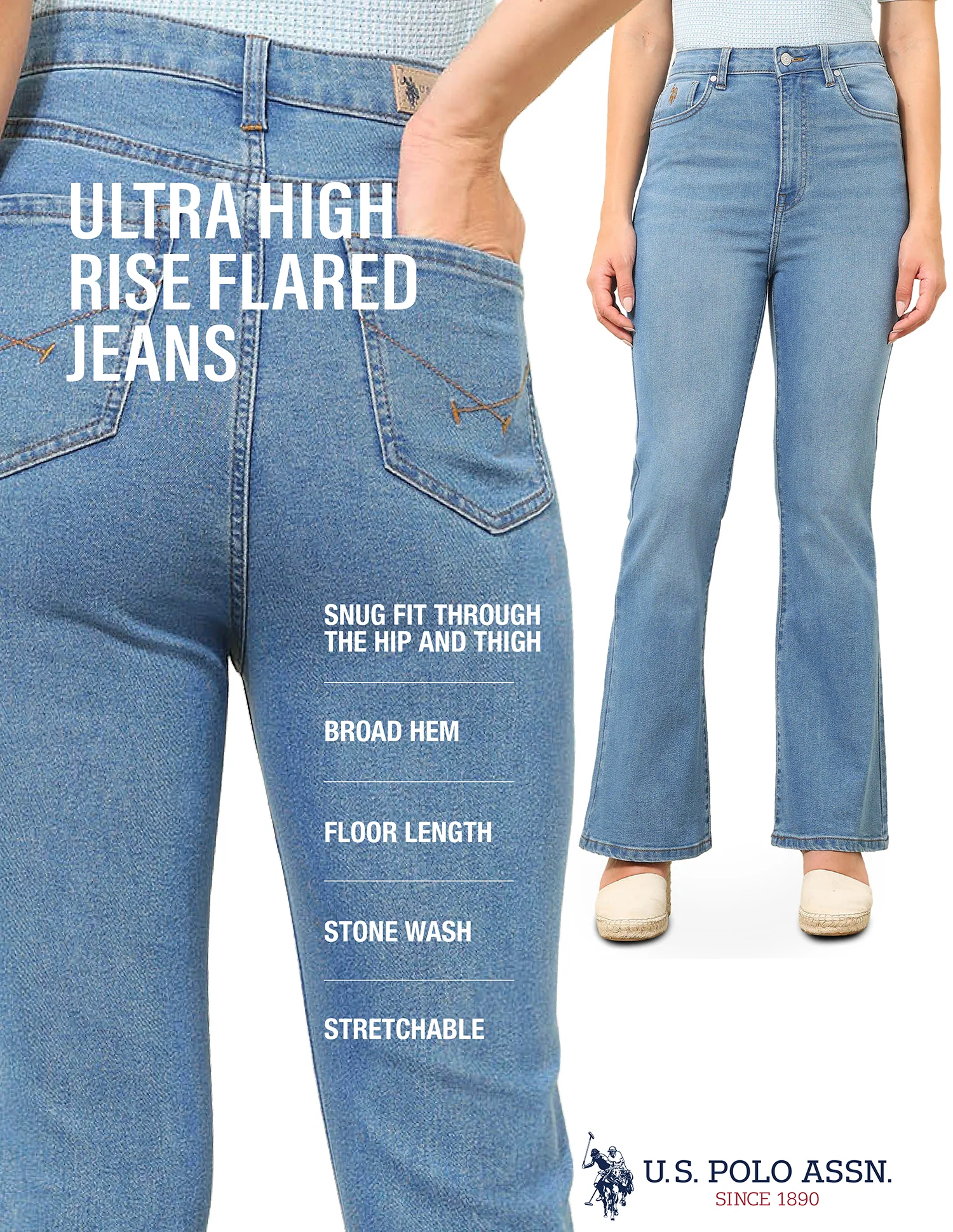 Ultra-High Rise Flared Fit Jeans - Image 9