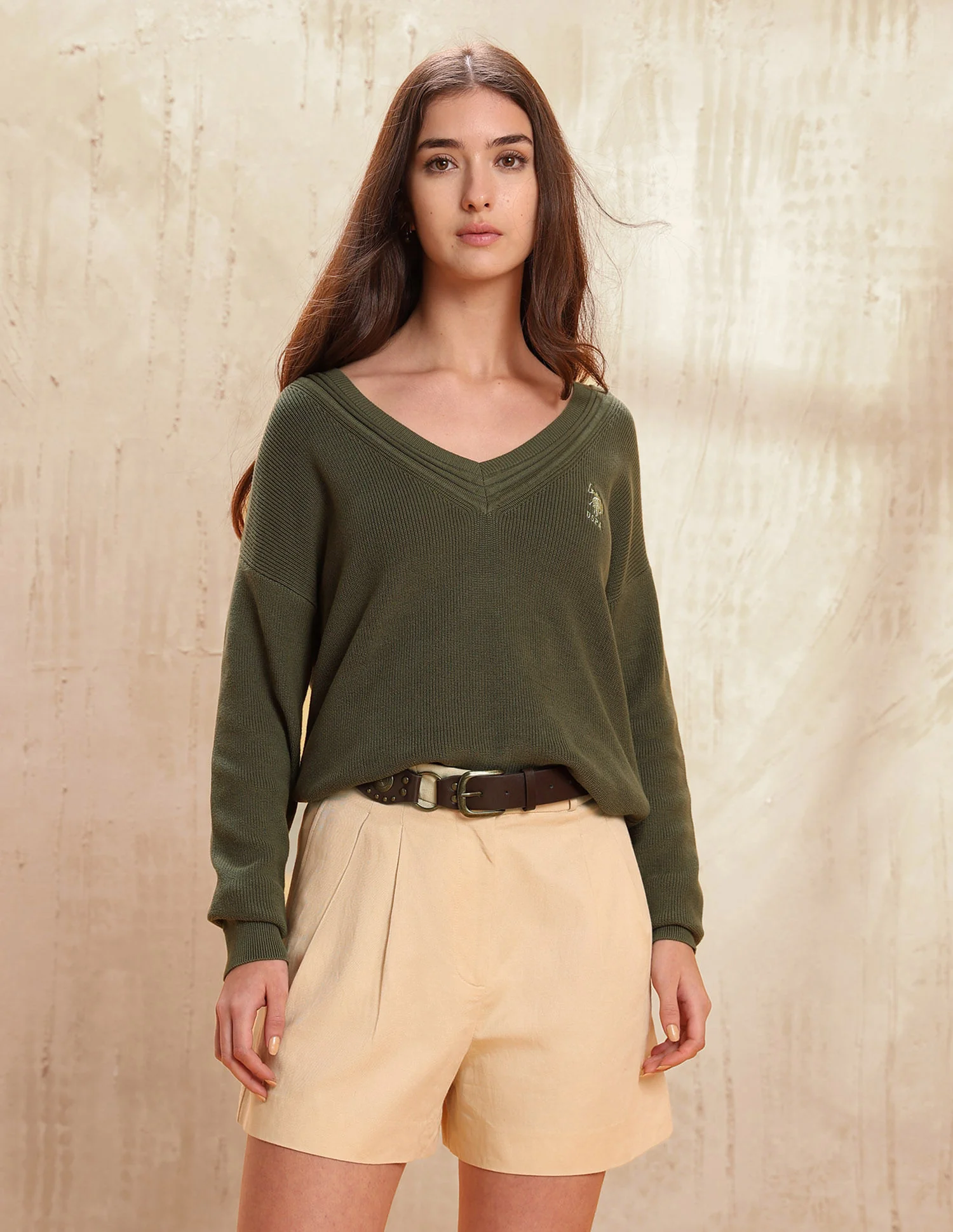 Solid Relaxed Fit Sweater - Image 6