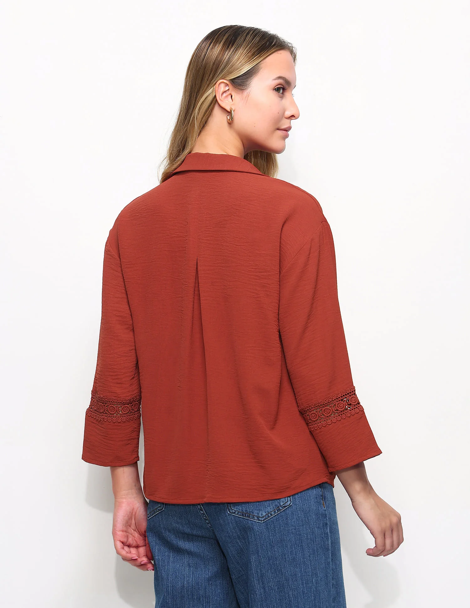 V-Neck Top With Lace Detail - Image 5