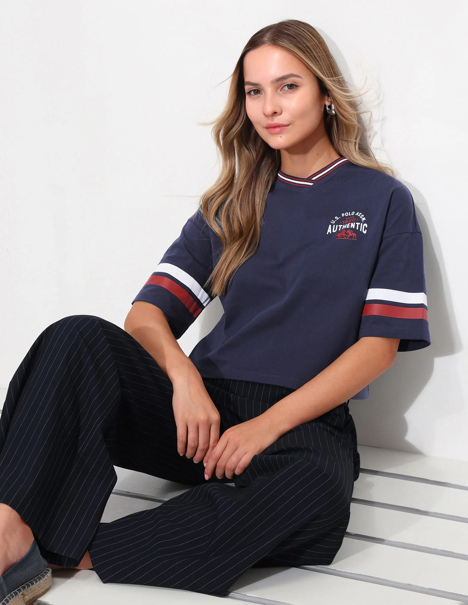 Varsity Relaxed Crop T-Shirt