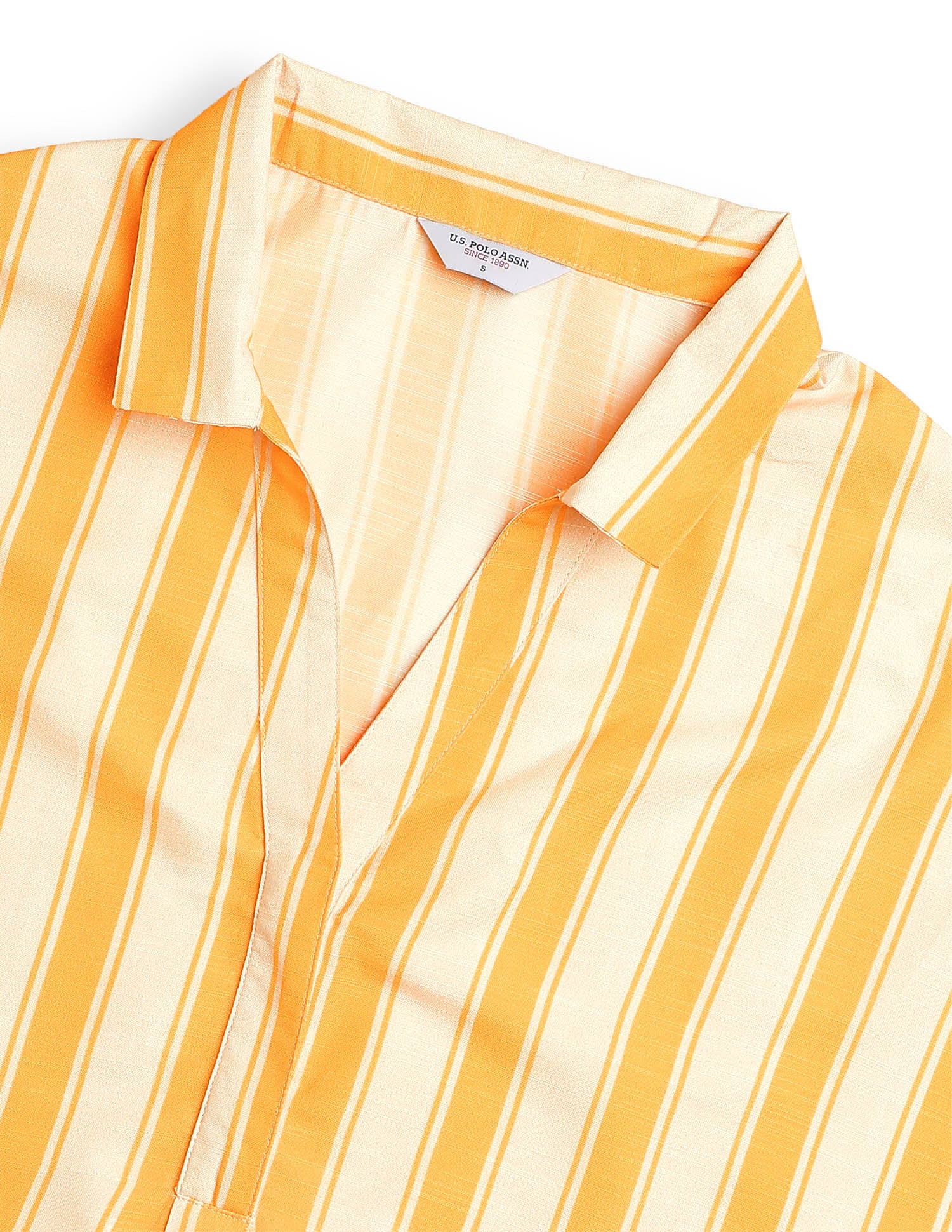 Vertical Striped Elbow Sleeve Top - Image 8