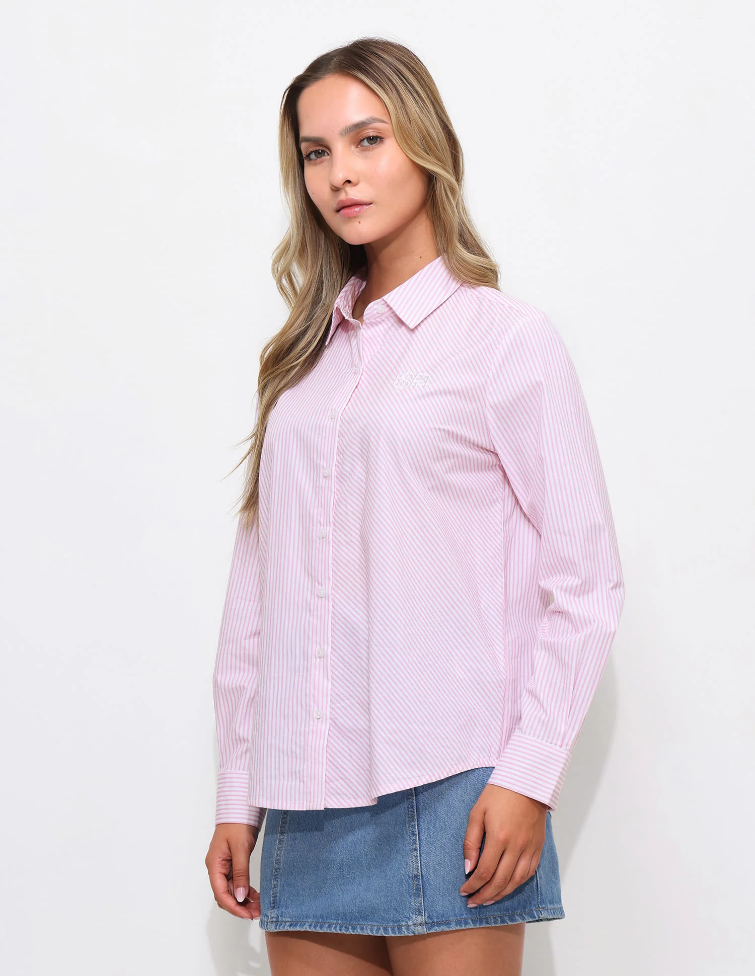Vertical Striped Oversized Fit Shirt - Image 4
