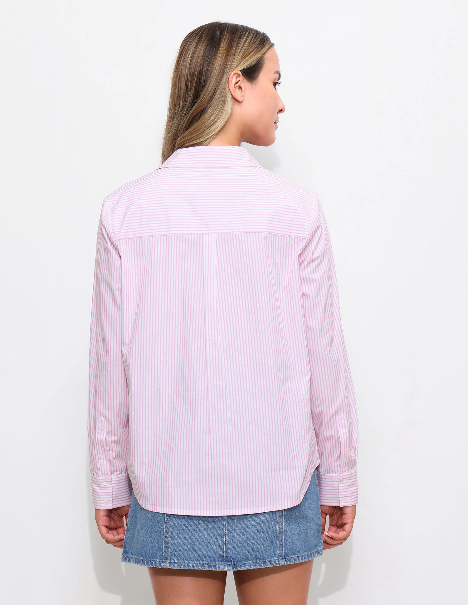 Vertical Striped Oversized Fit Shirt - Image 5