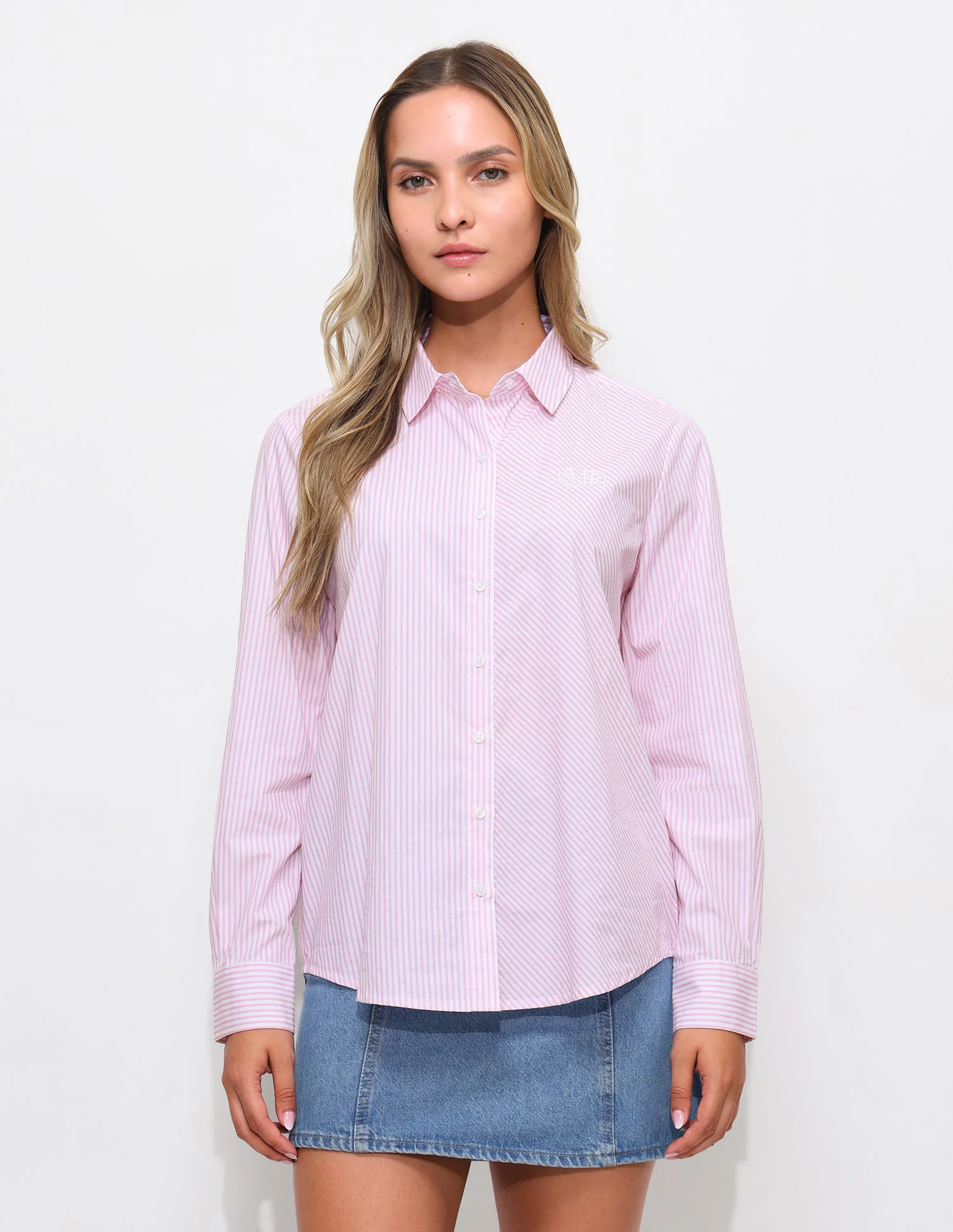 Vertical Striped Oversized Fit Shirt - Image 6