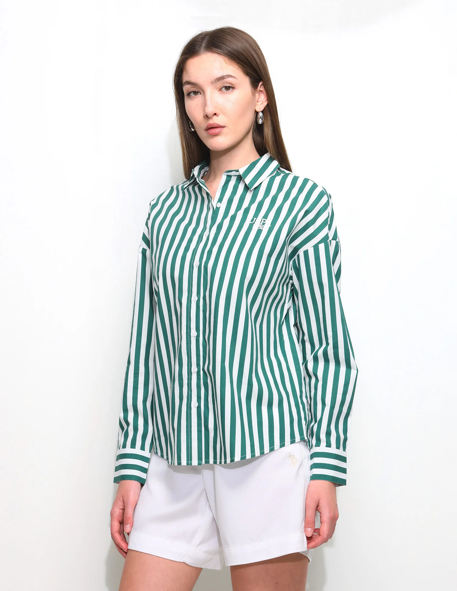 Vertical Striped Oversized Fit Shirt - Image 4