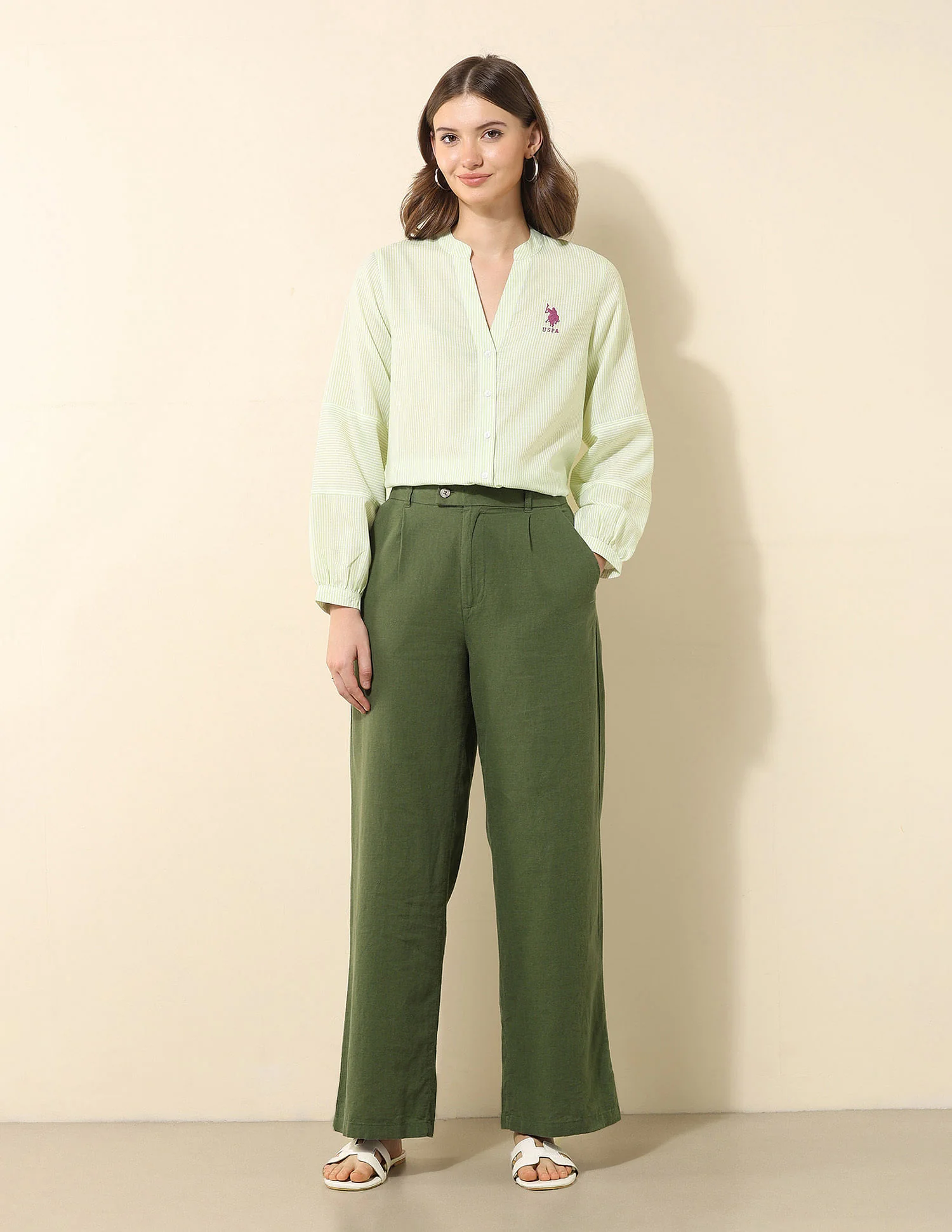Vertical Striped Regular Fit Shirt - Image 3