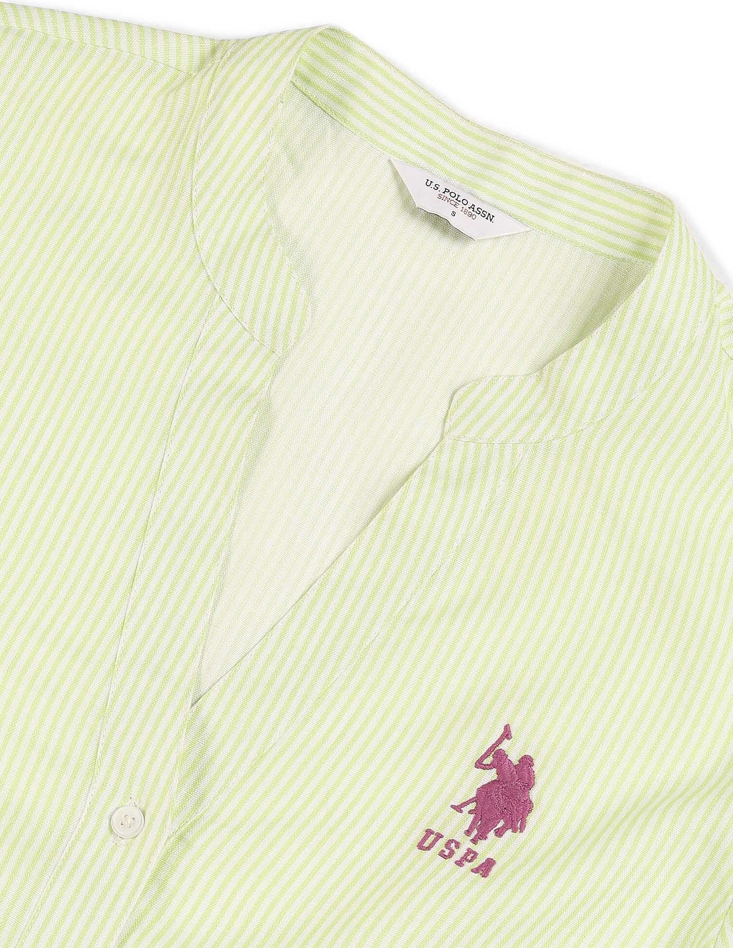 Vertical Striped Regular Fit Shirt - Image 8