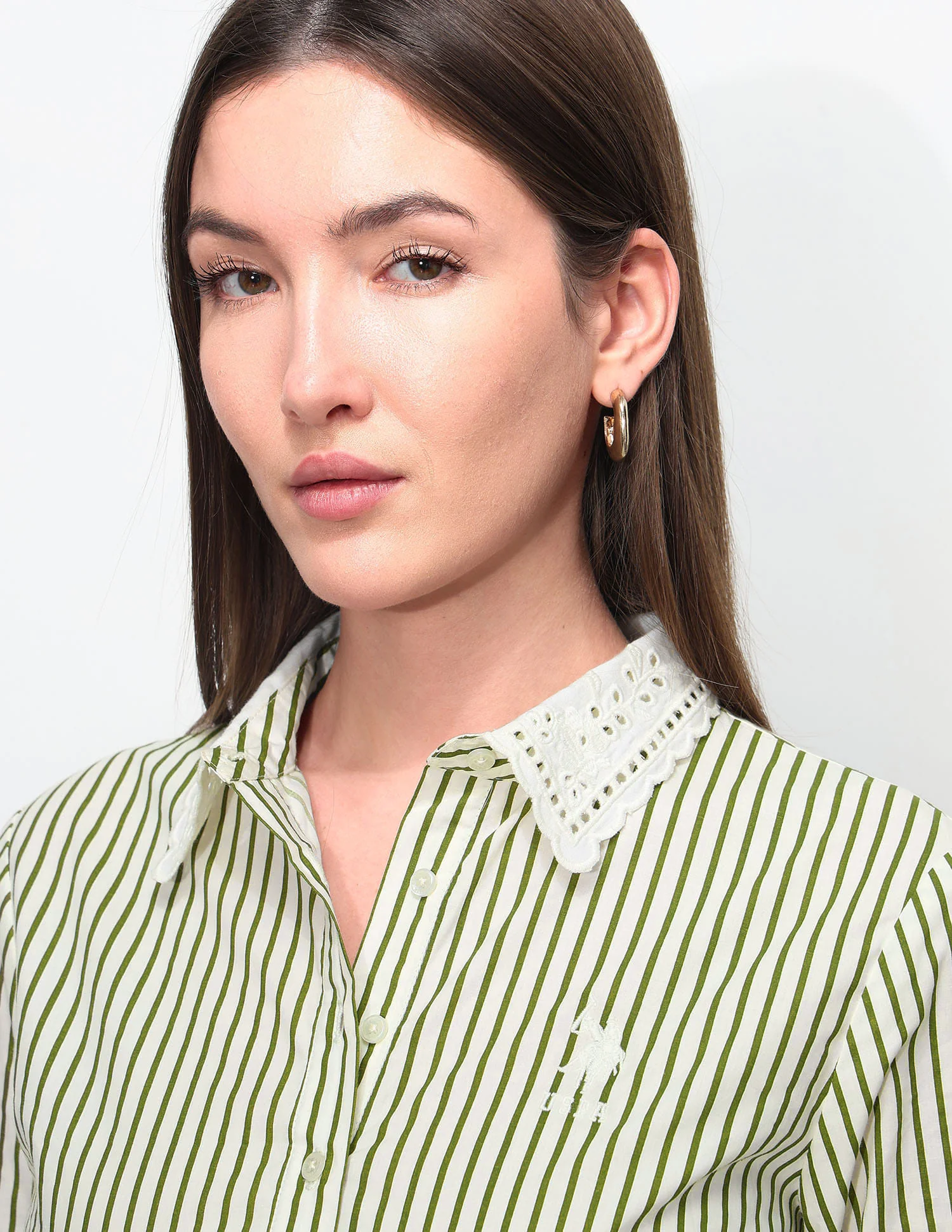 Vertical Striped Shirt Dress - Image 7