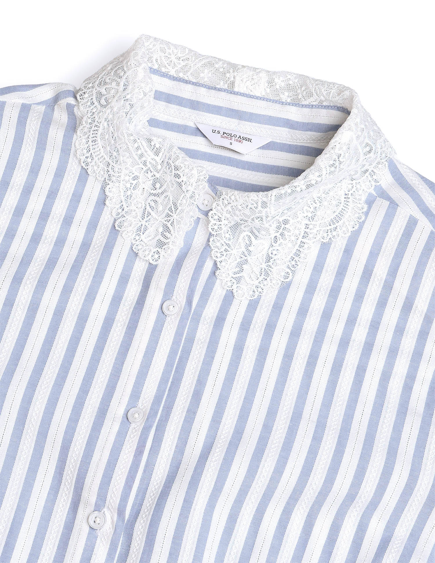 Vertical Striped Textured Shirt - Image 8