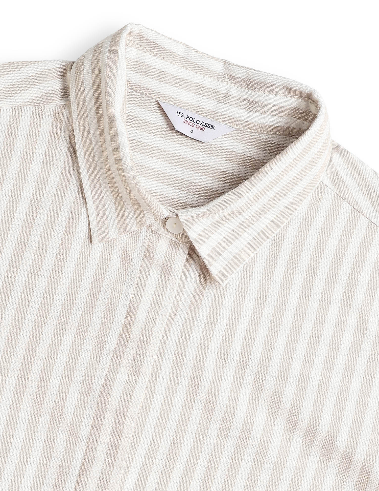 Vertical Stripes Floral Embroidery Relaxed Fit Shir - Image 8