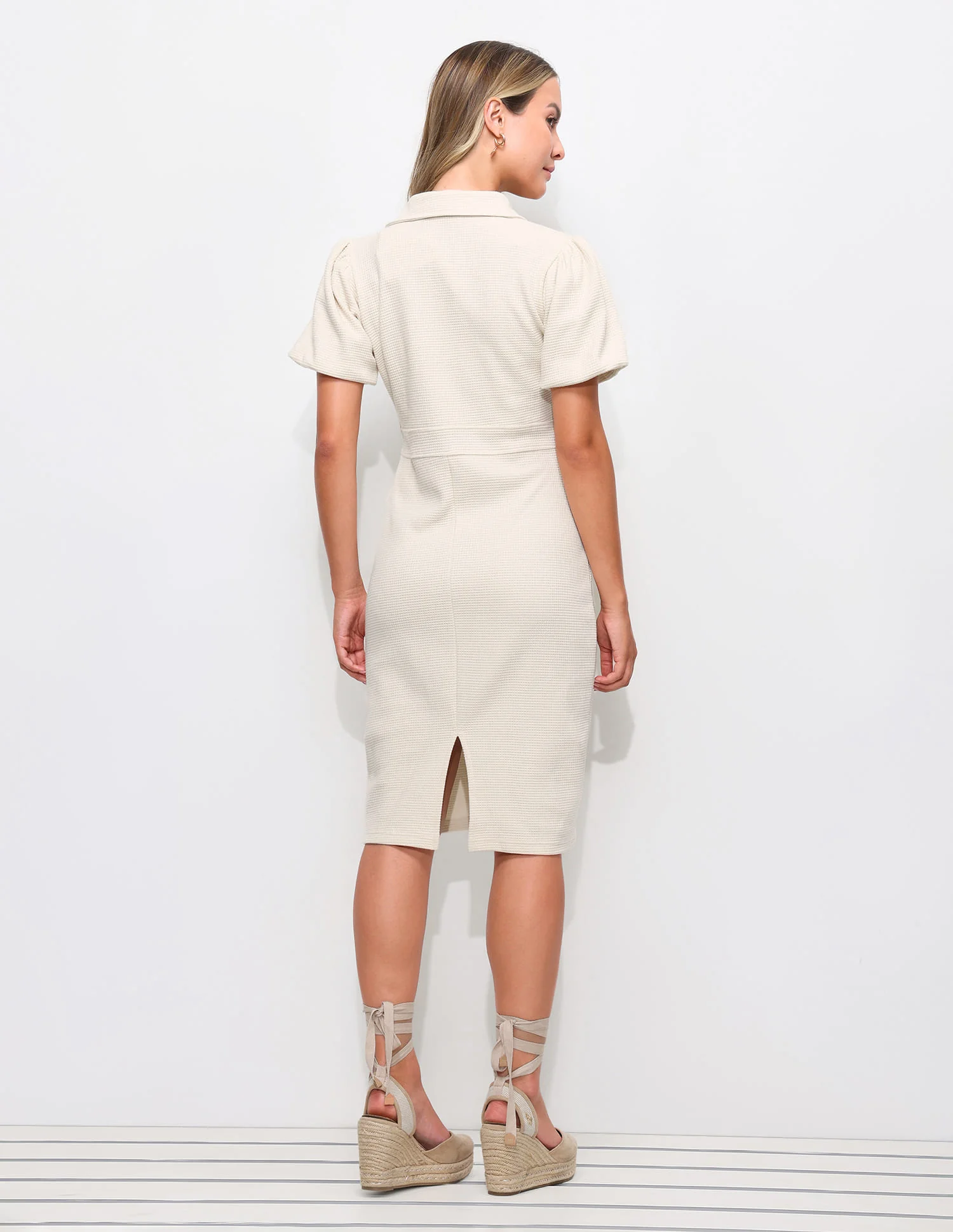 Waffle Knit Polo Dress - Image 5