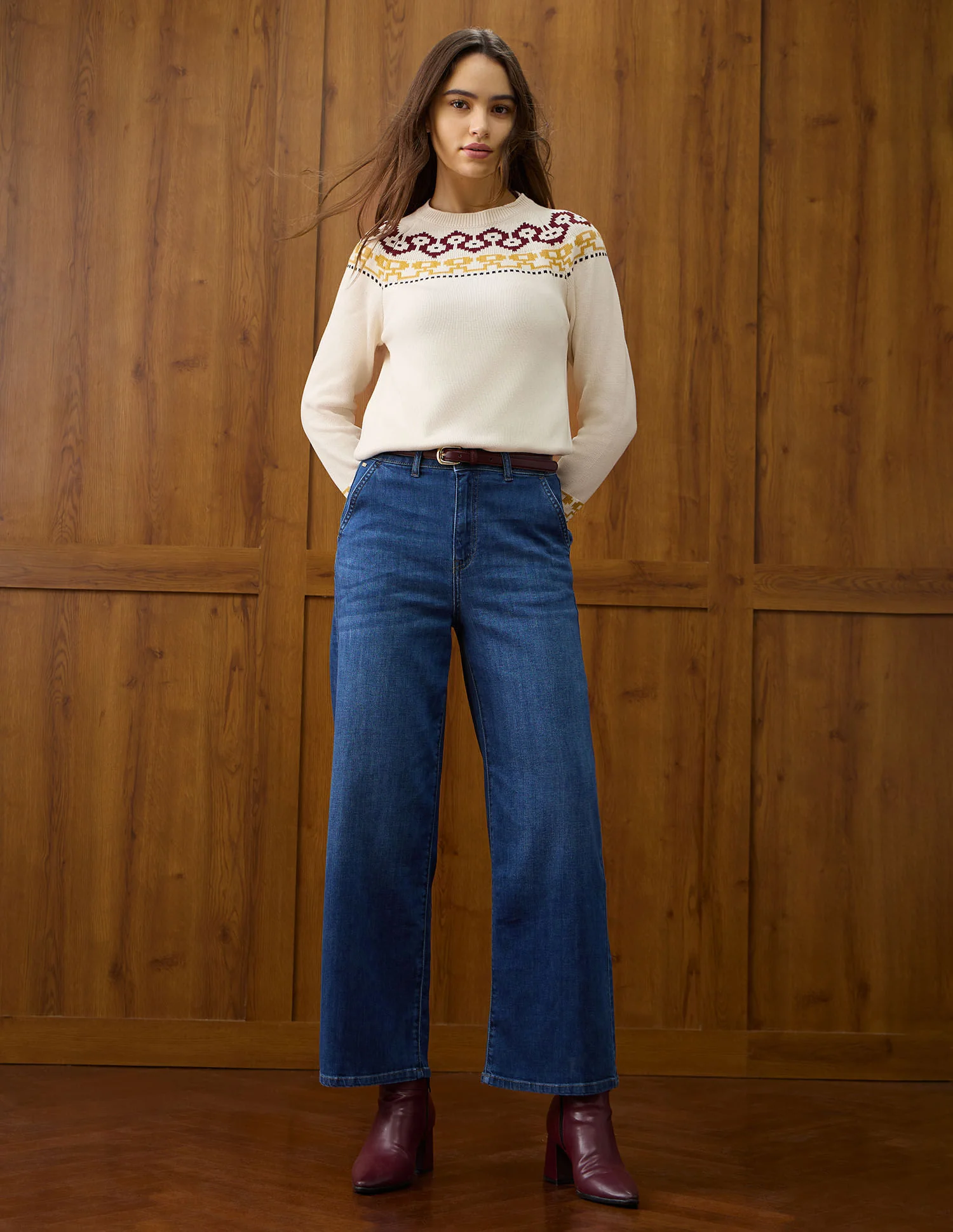 High Rise Wide Leg Fit Jeans - Image 3