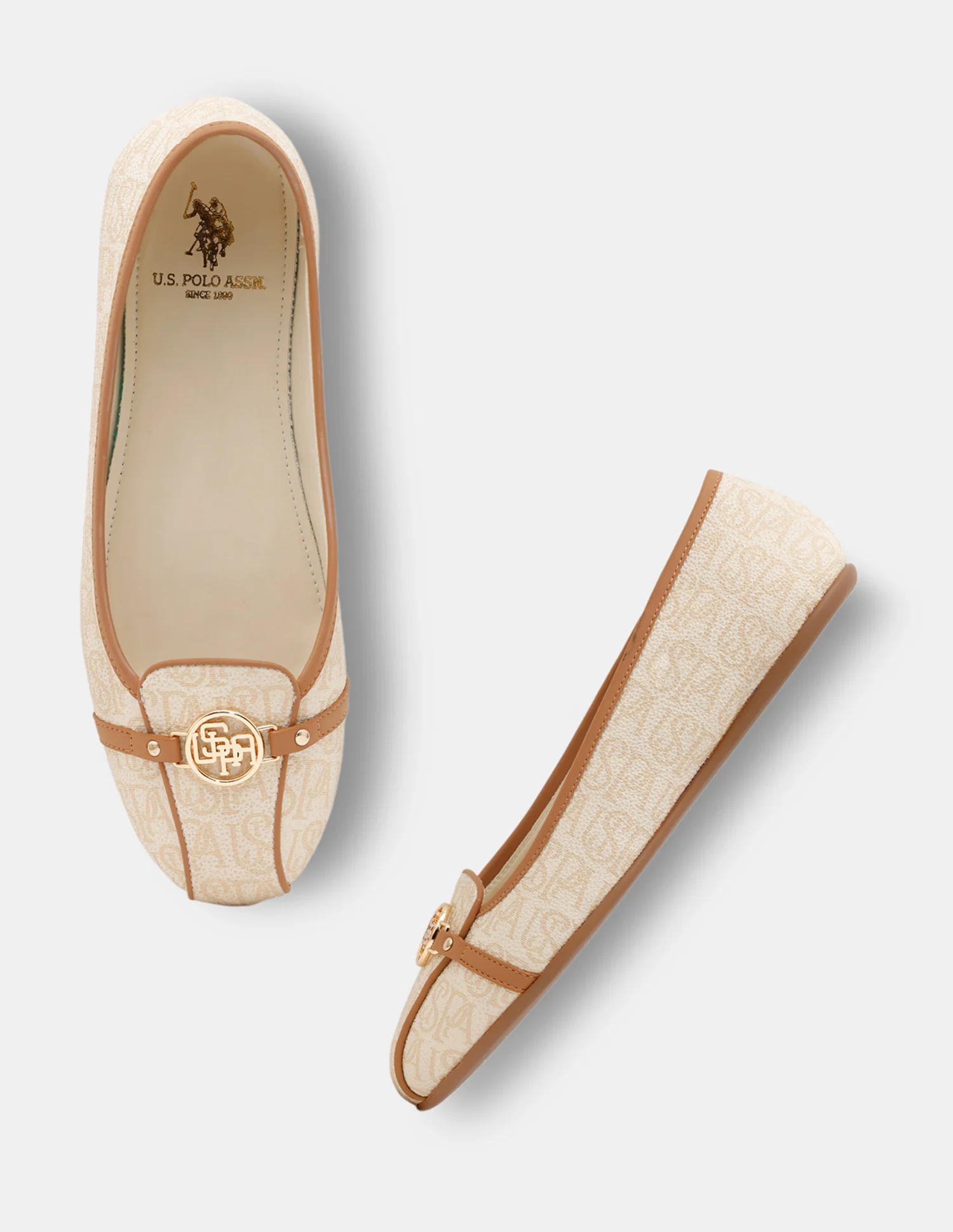 Women Alina 3.0 Brand Printed Round Toe Ballerinas - Image 2