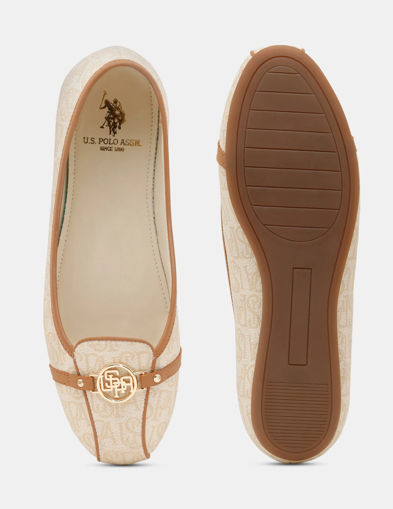 Women Alina 3.0 Brand Printed Round Toe Ballerinas - Image 7